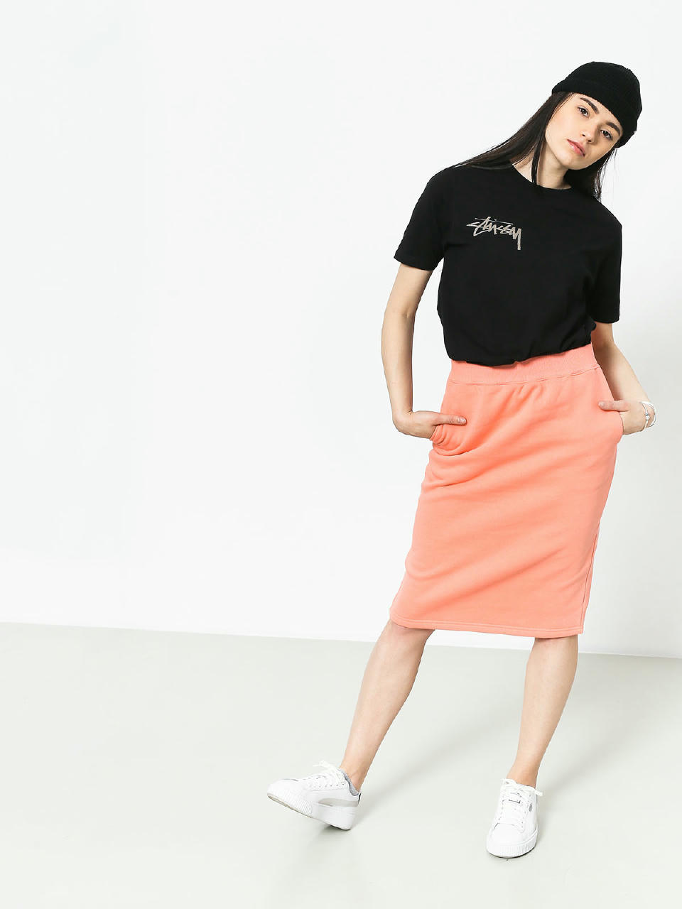 Fustă Stussy Margo Wmn (peach)