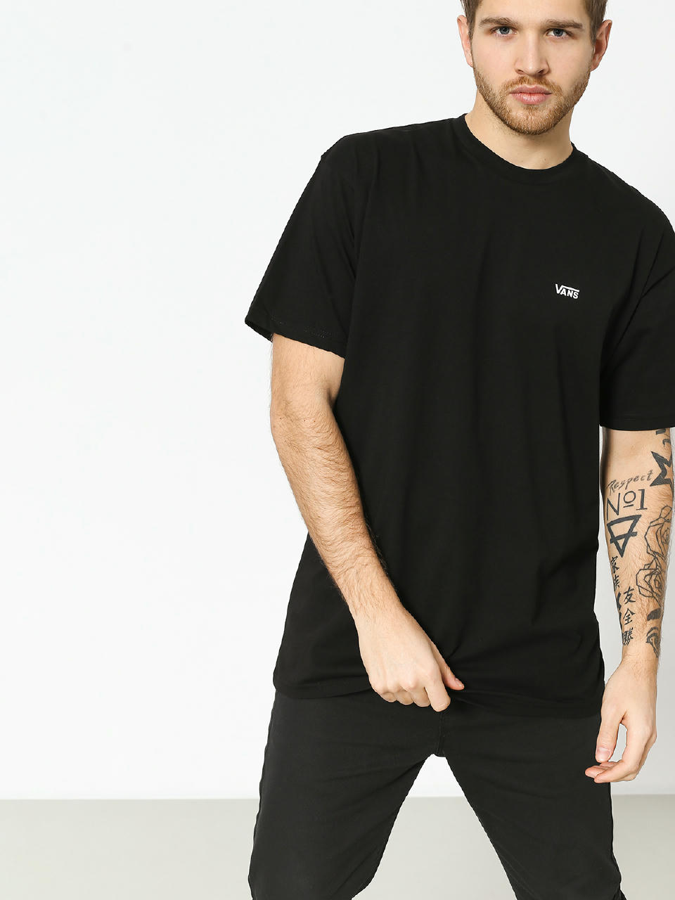 Tricou Vans Left Chest Logo (black/white)