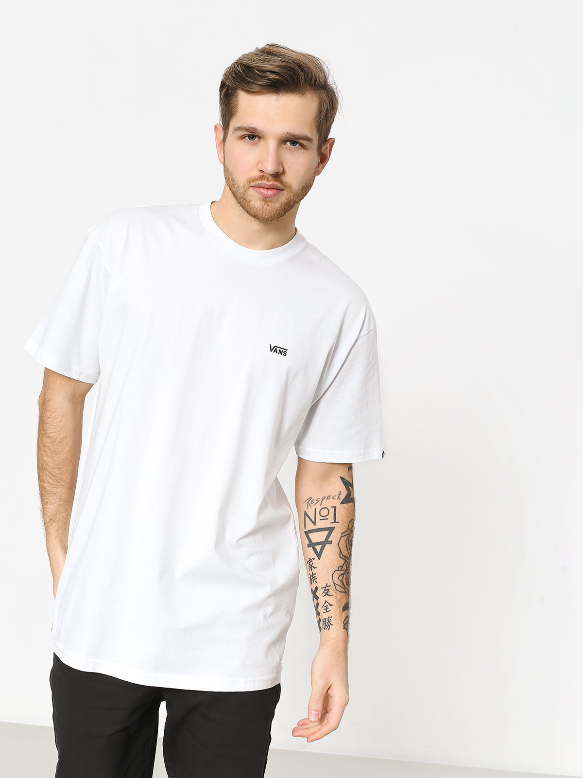 Tricou Vans Left Chest Logo (white/black)