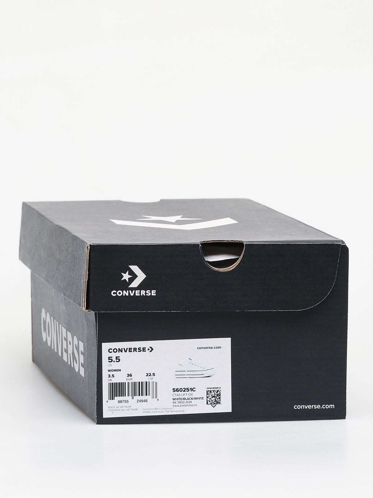 Teniși Converse Chuck Taylor All Star Lift Ox Wmn (white/black/white)