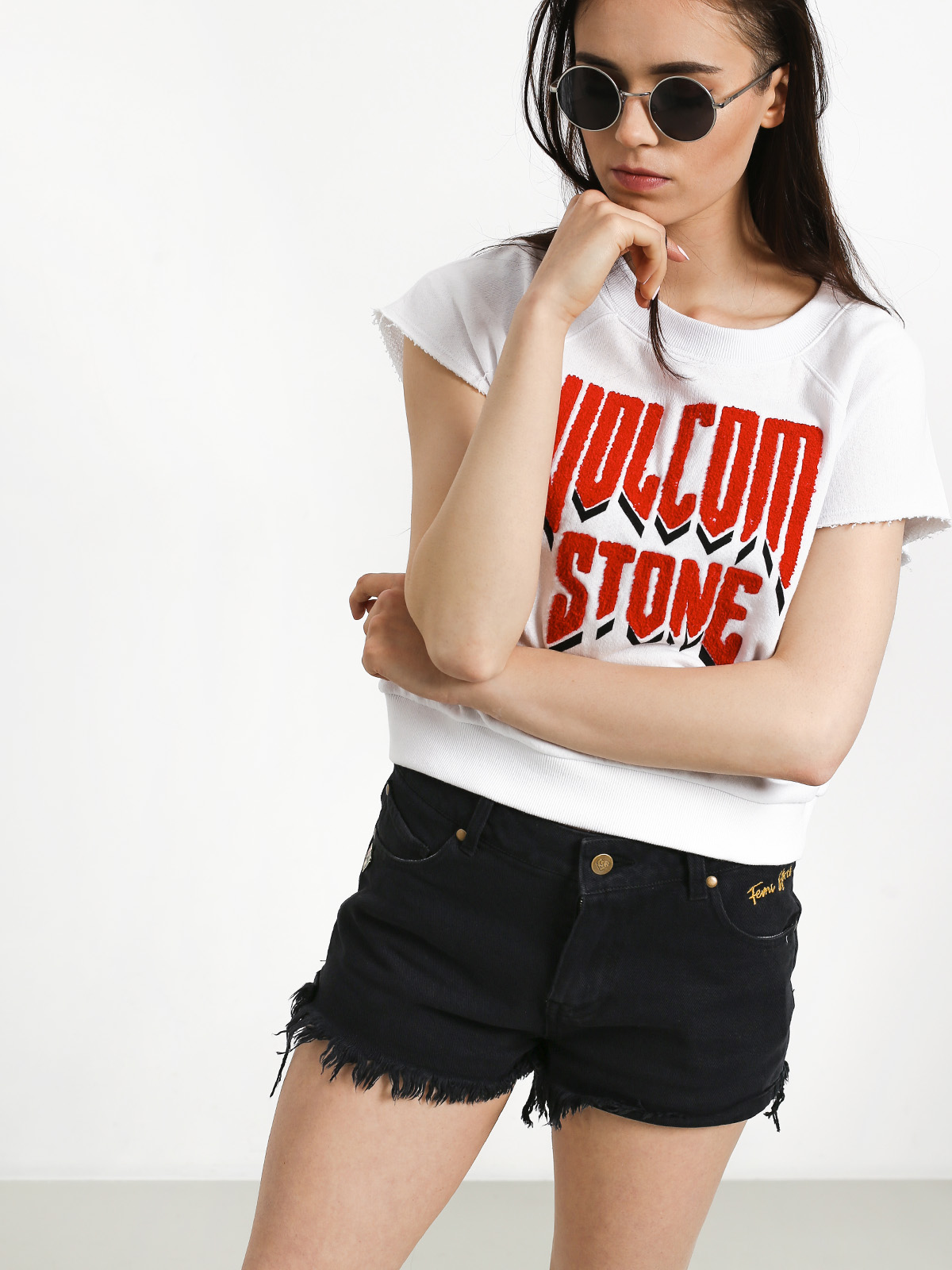 Hanorac Volcom Drama Shift Crew Wmn (wht)