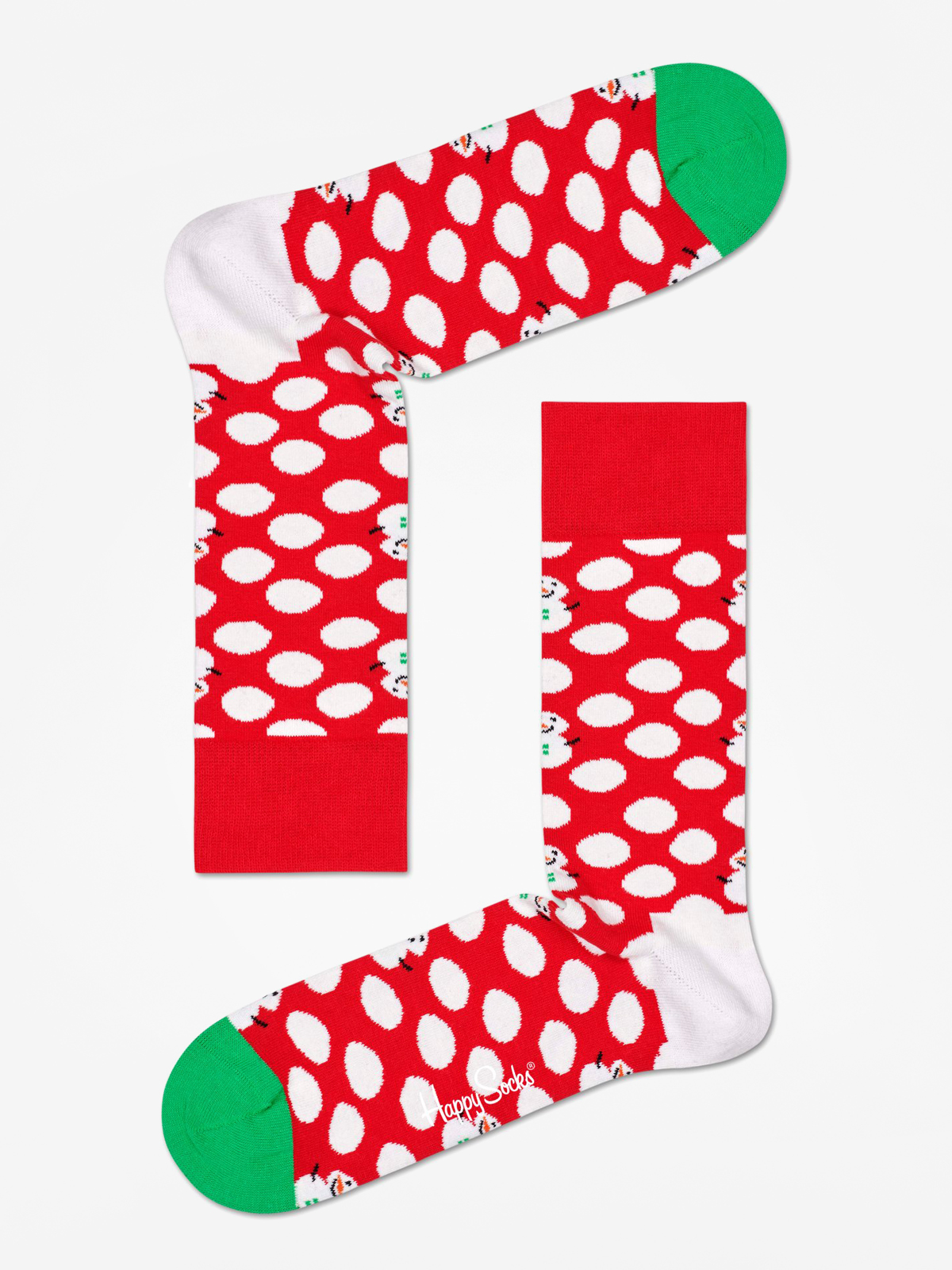 Șosete Happy Socks Big Dot Snowman (red/white)