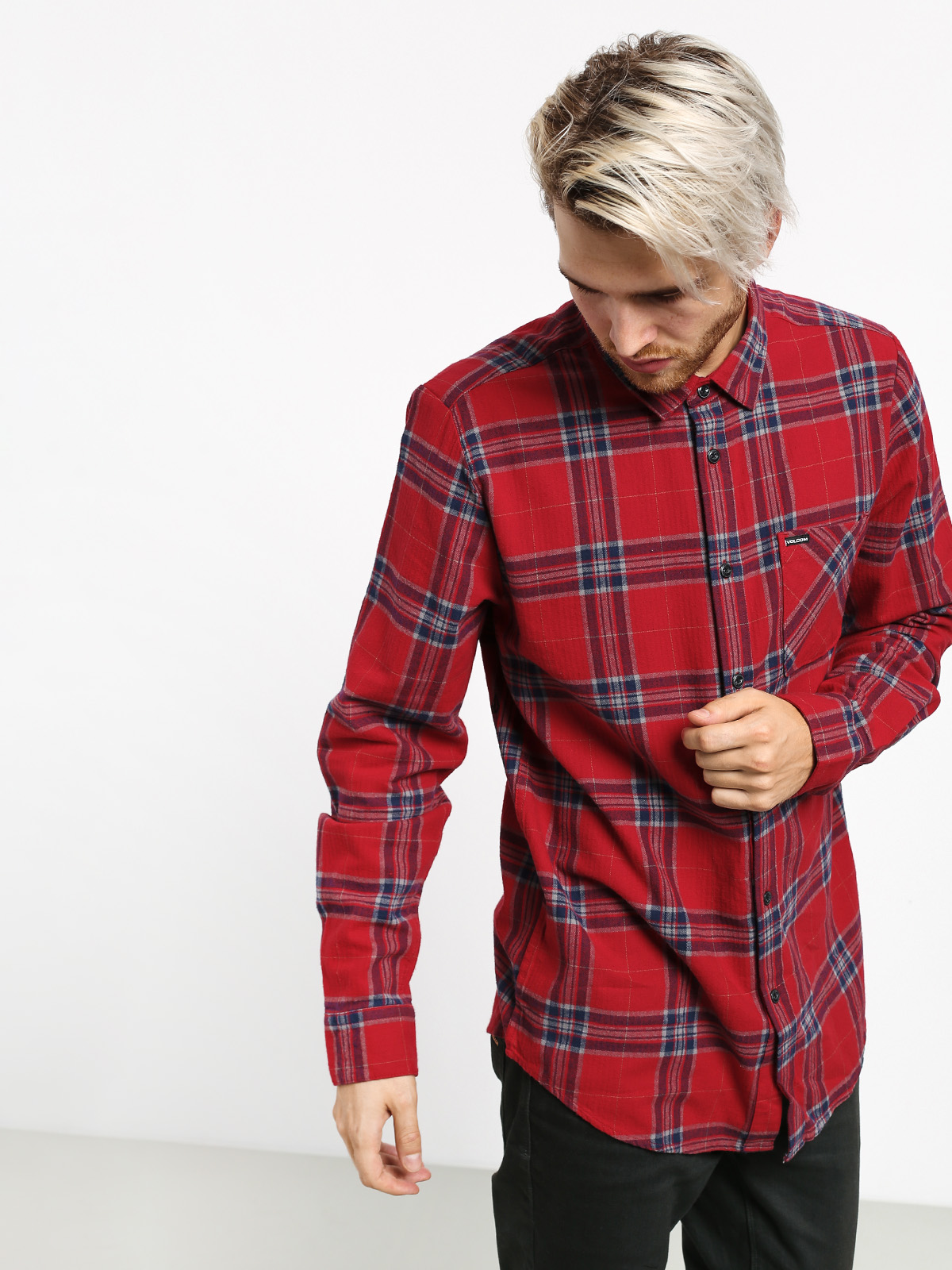 Cămașă Volcom Caden Plaid (engine red)