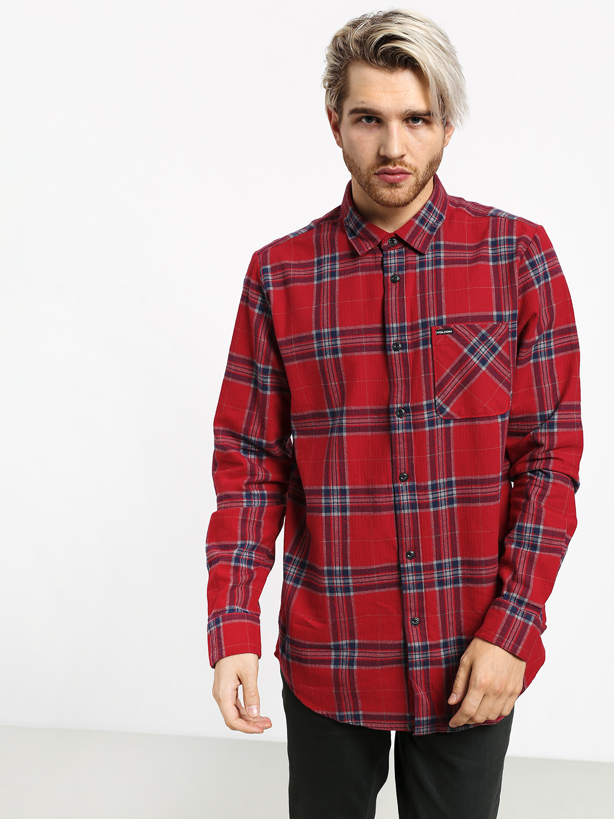 Cămașă Volcom Caden Plaid (engine red)