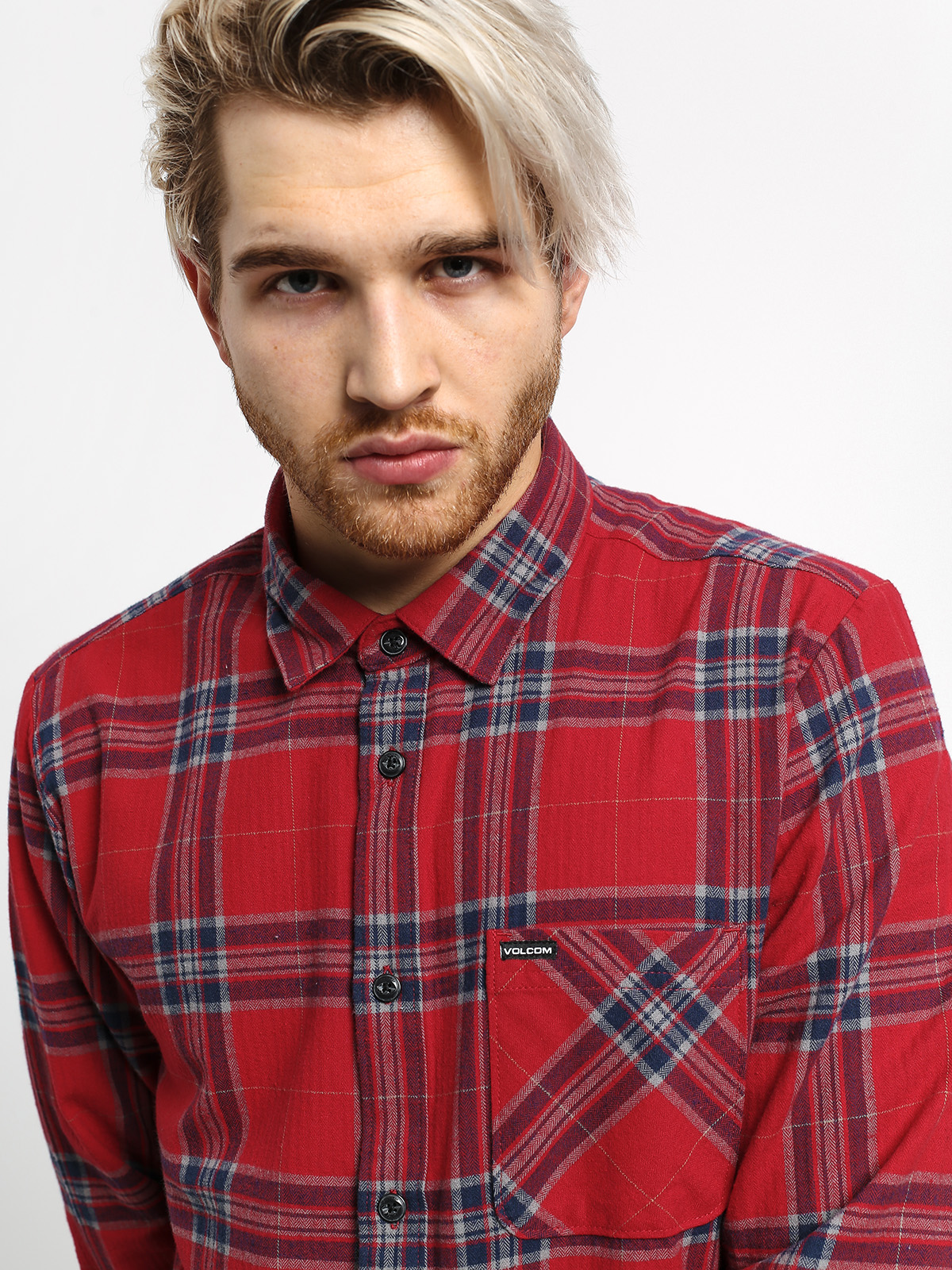 Cămașă Volcom Caden Plaid (engine red)