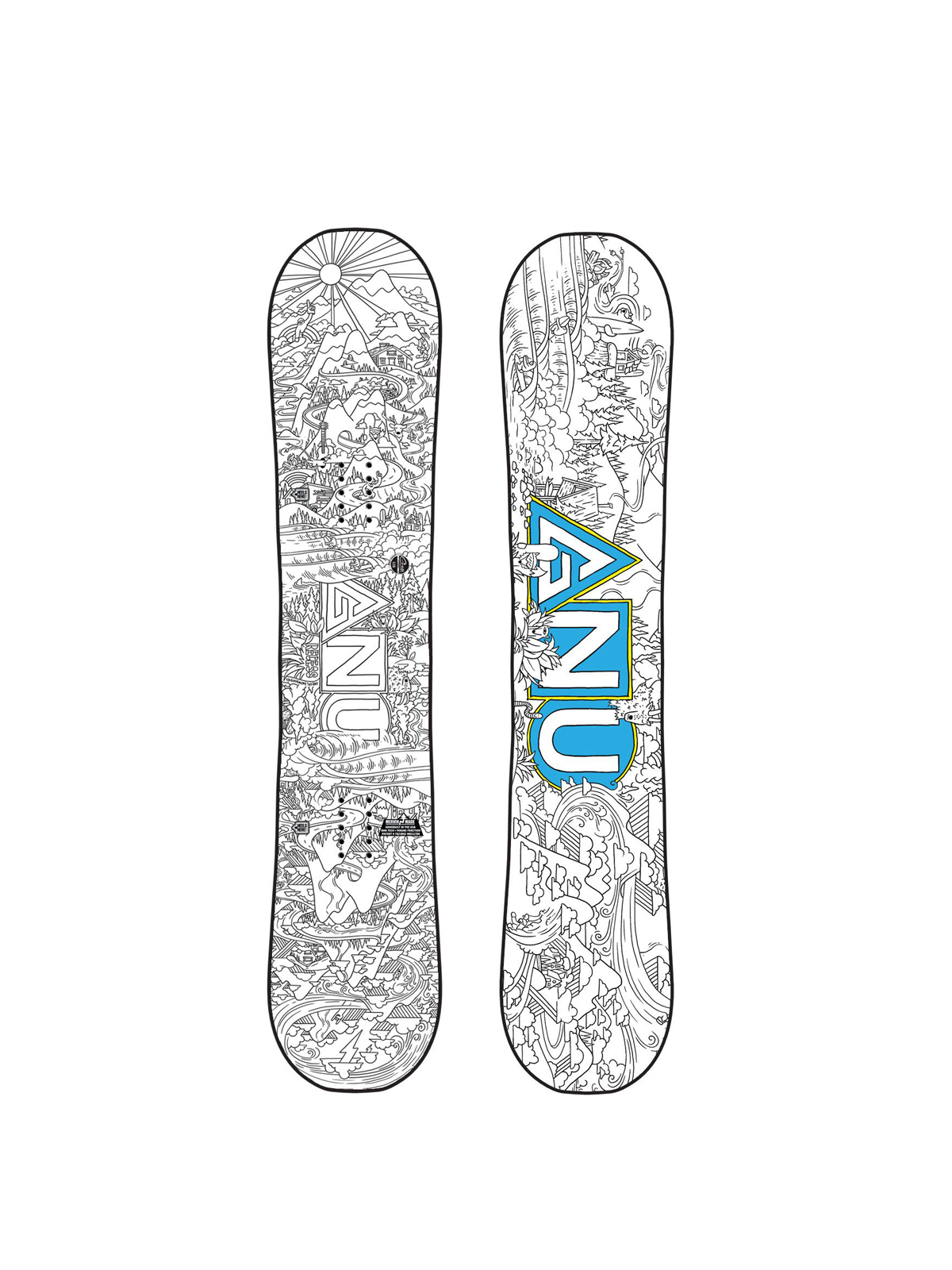 Snowboard Gnu Asym Recess Btx (multi)