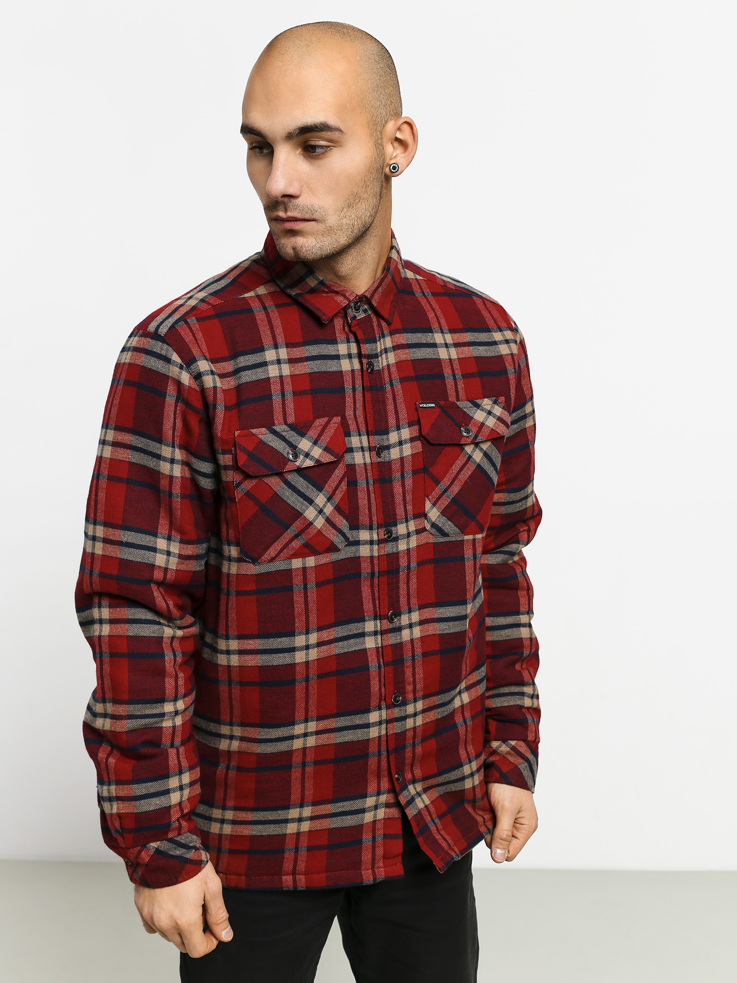 Cămașă Volcom Belgrade Ls (deep red)