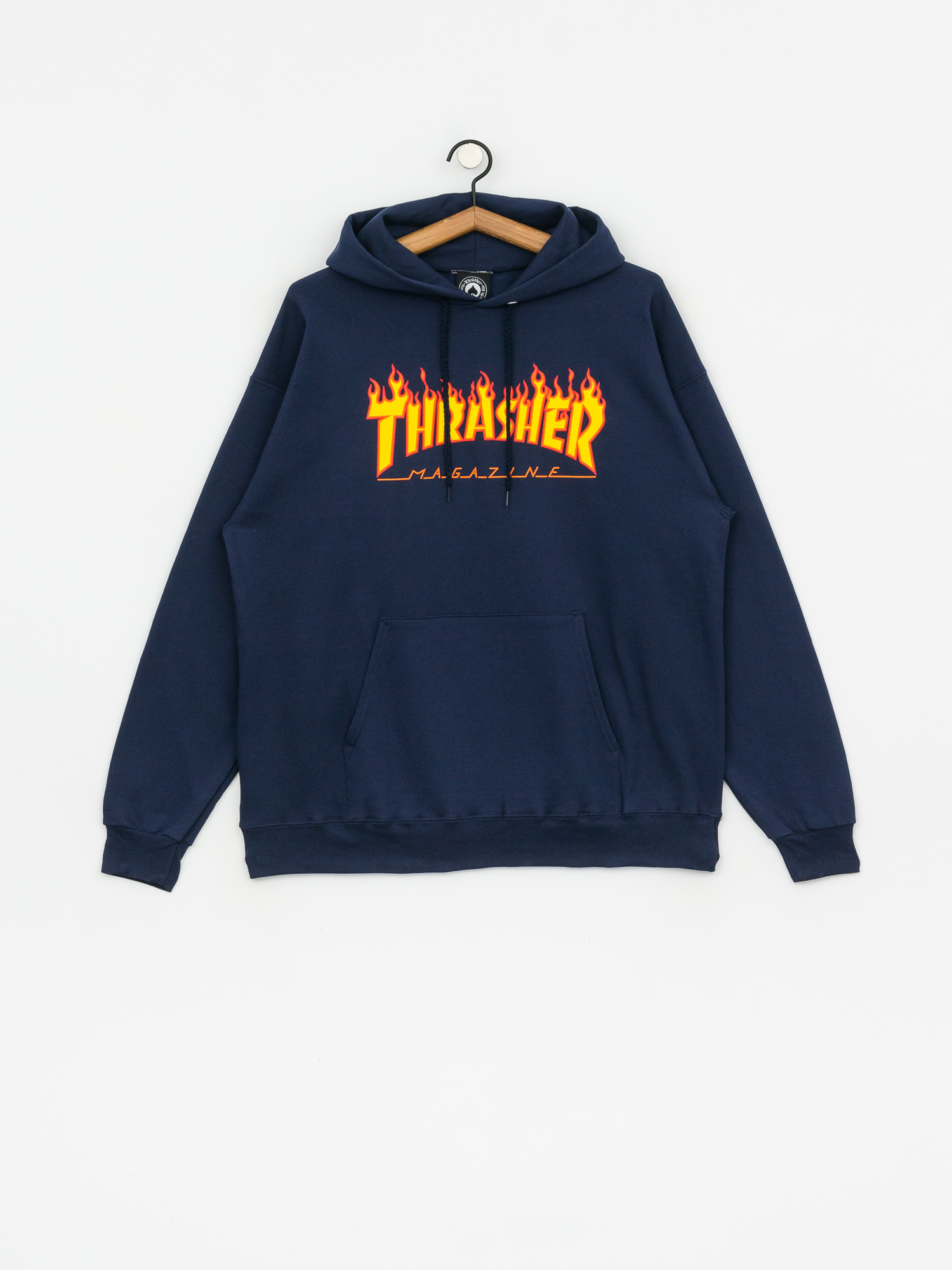 Hanorac cu glugă Thrasher Flame HD (navy)
