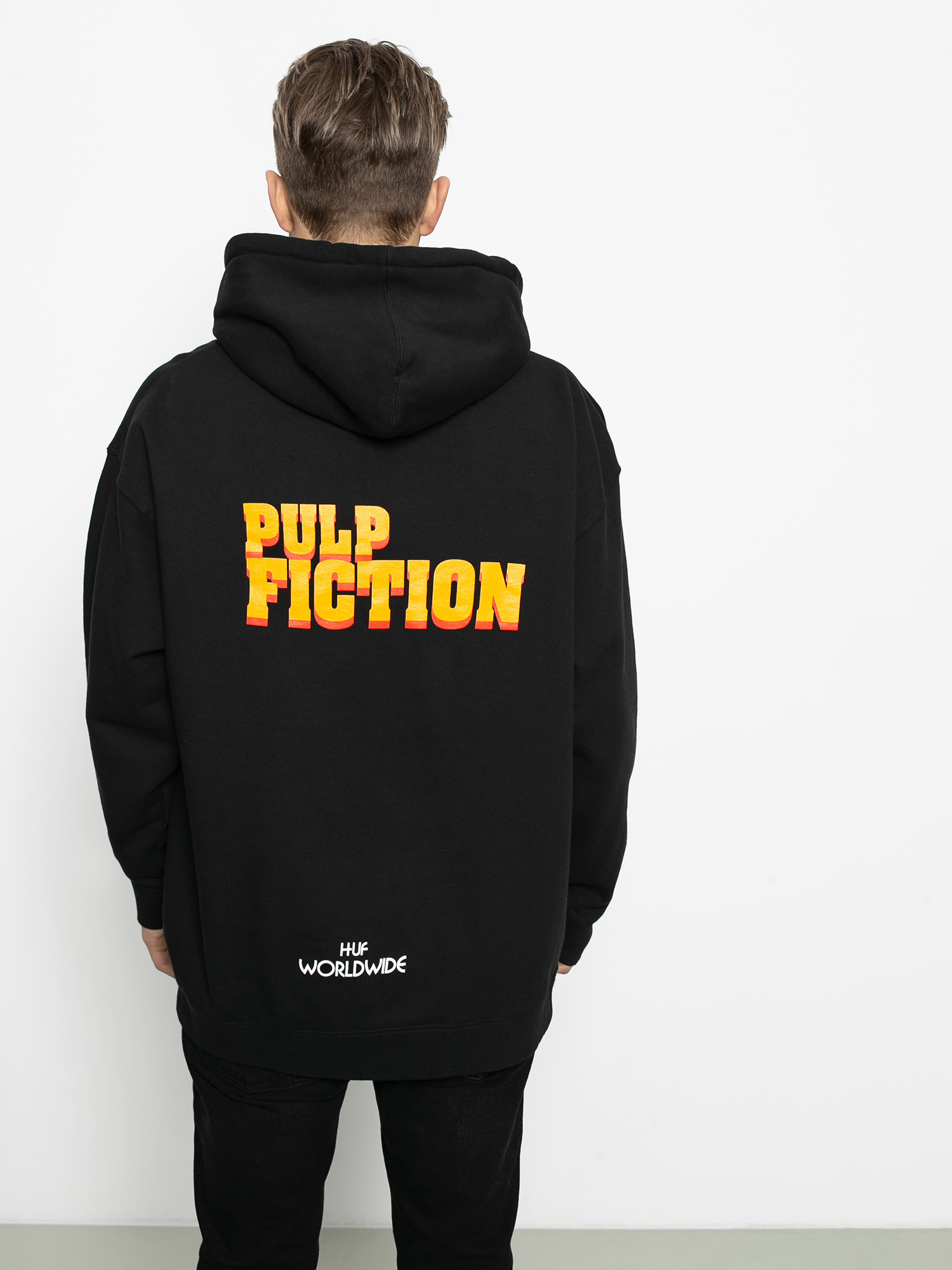 Hanorac cu glugă HUF Pulp Fiction Burger HD (black)