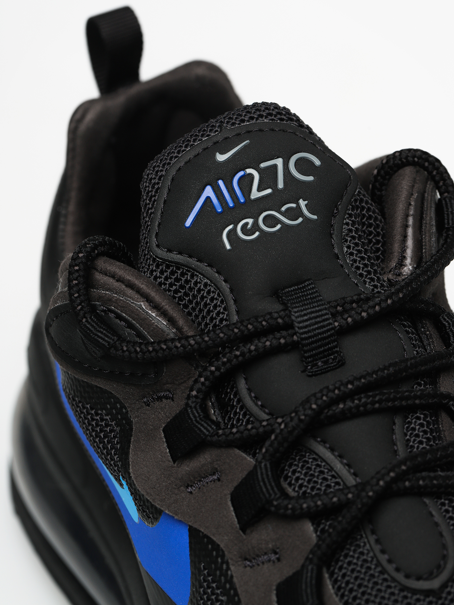 Pantofi Nike Air Max 270 React (black/blue hero hyper royal cool grey)