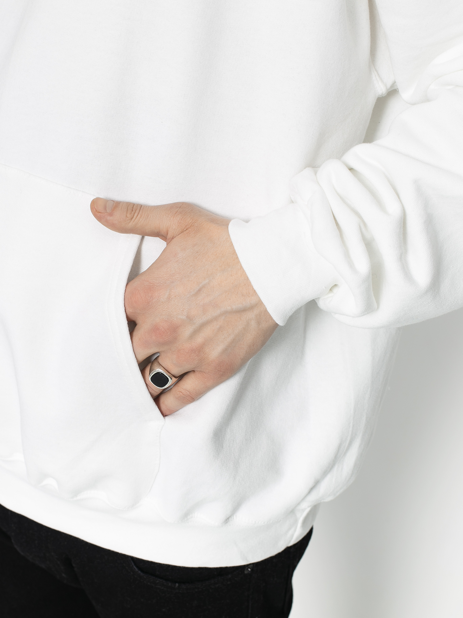 Hanorac cu glugă Thrasher Flame HD (white)