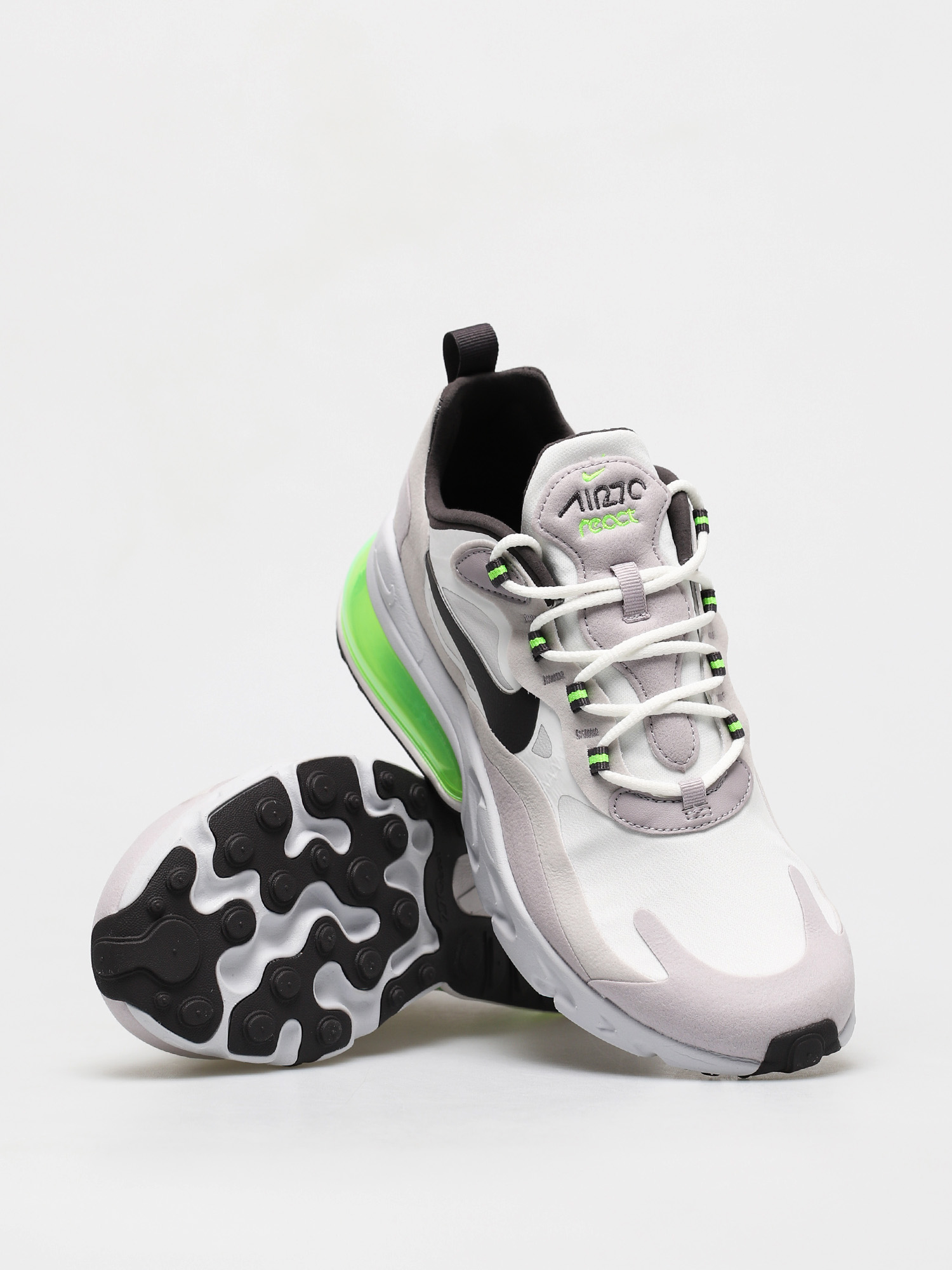 Pantofi Nike Air Max 270 React (summit white/electric green vast grey)