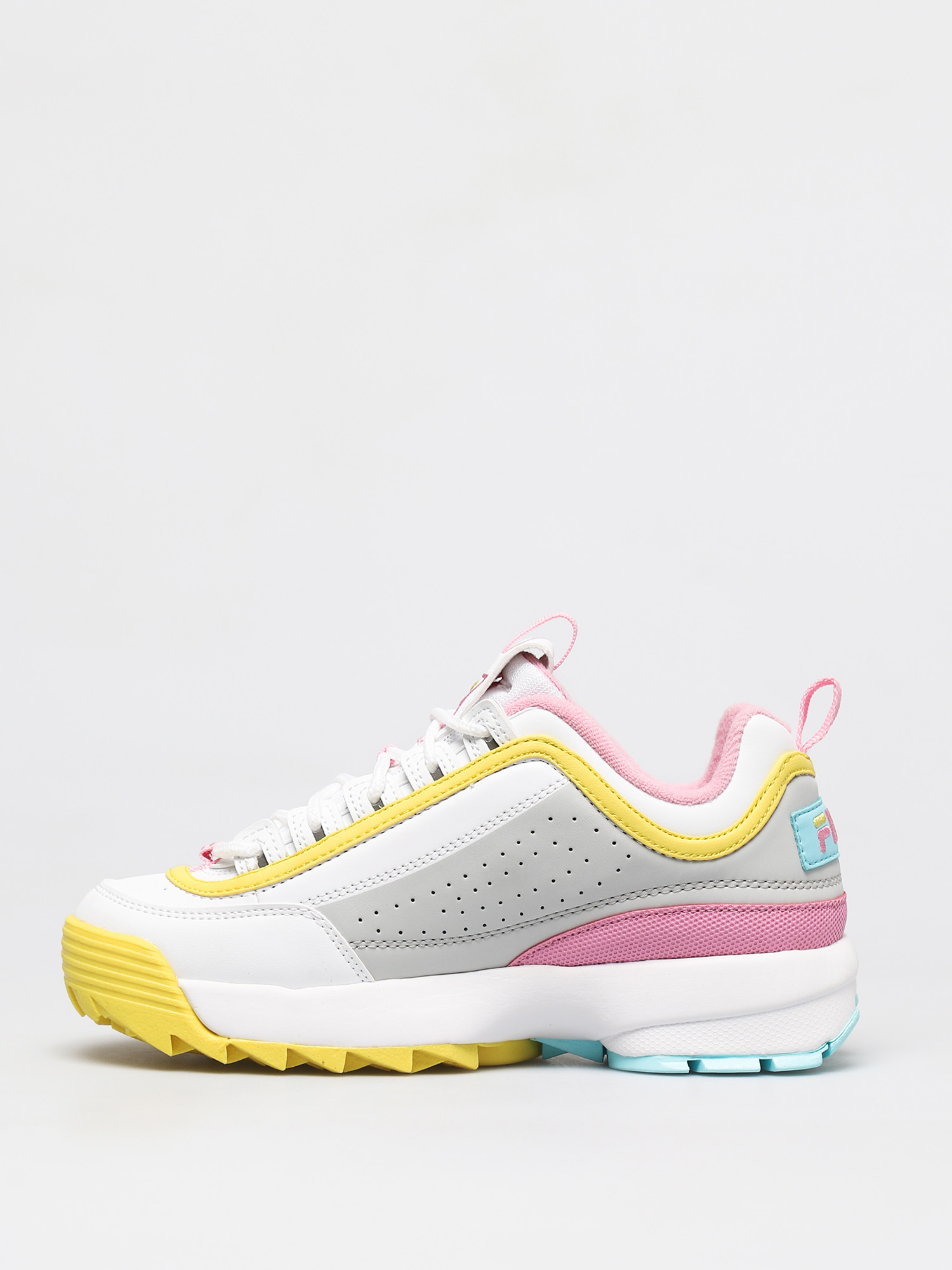 fila disruptor cb low white limelight