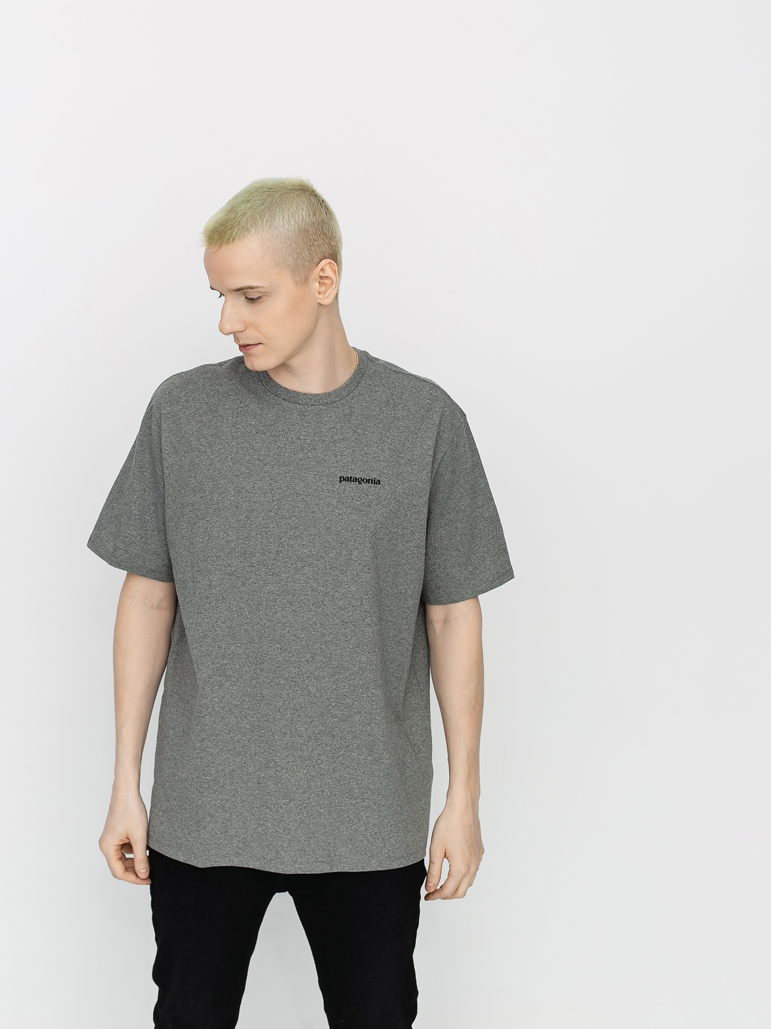 Tricou Patagonia P6 Logo Responsibili (gravel heather)