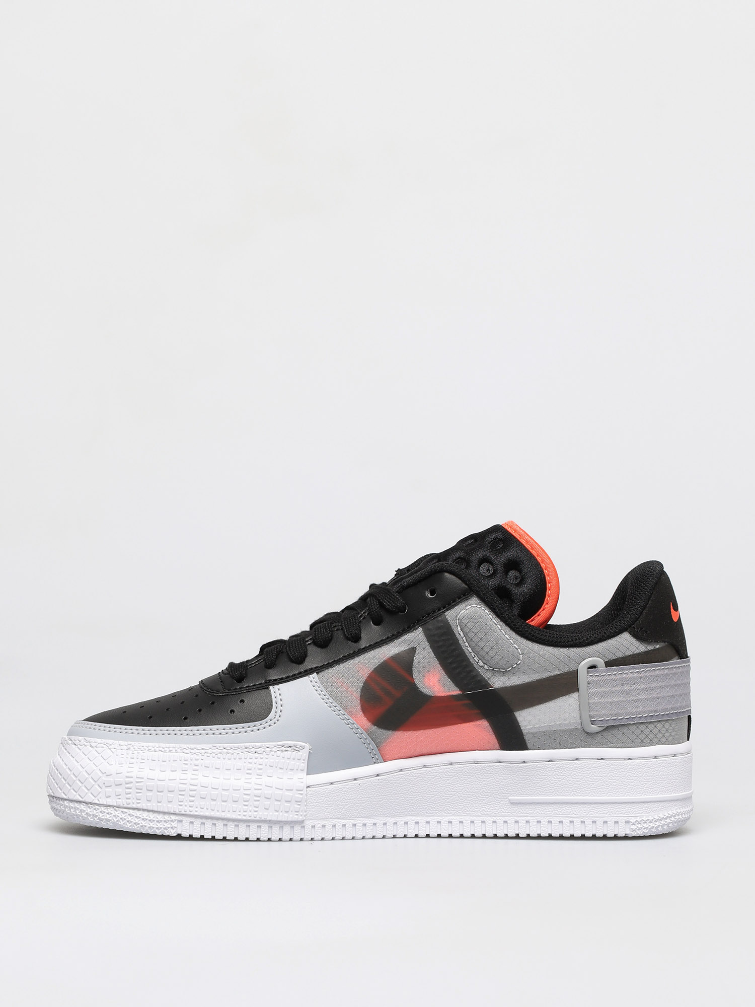 Nike Pantofi Air Force 1 Type (black/hyper crimson wolf grey white)