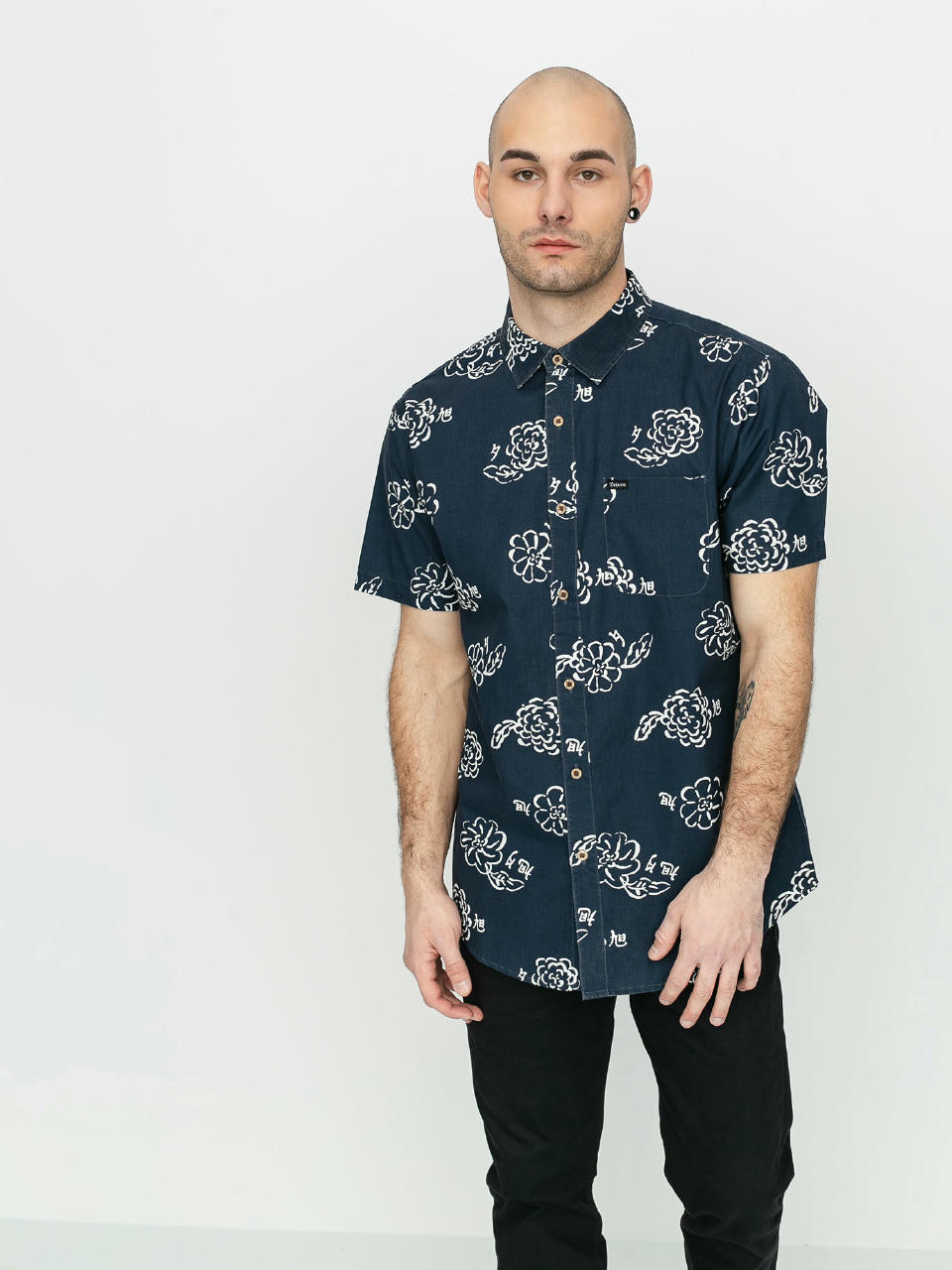 Cămașă Brixton Charter Print Wvn (navy/off white)