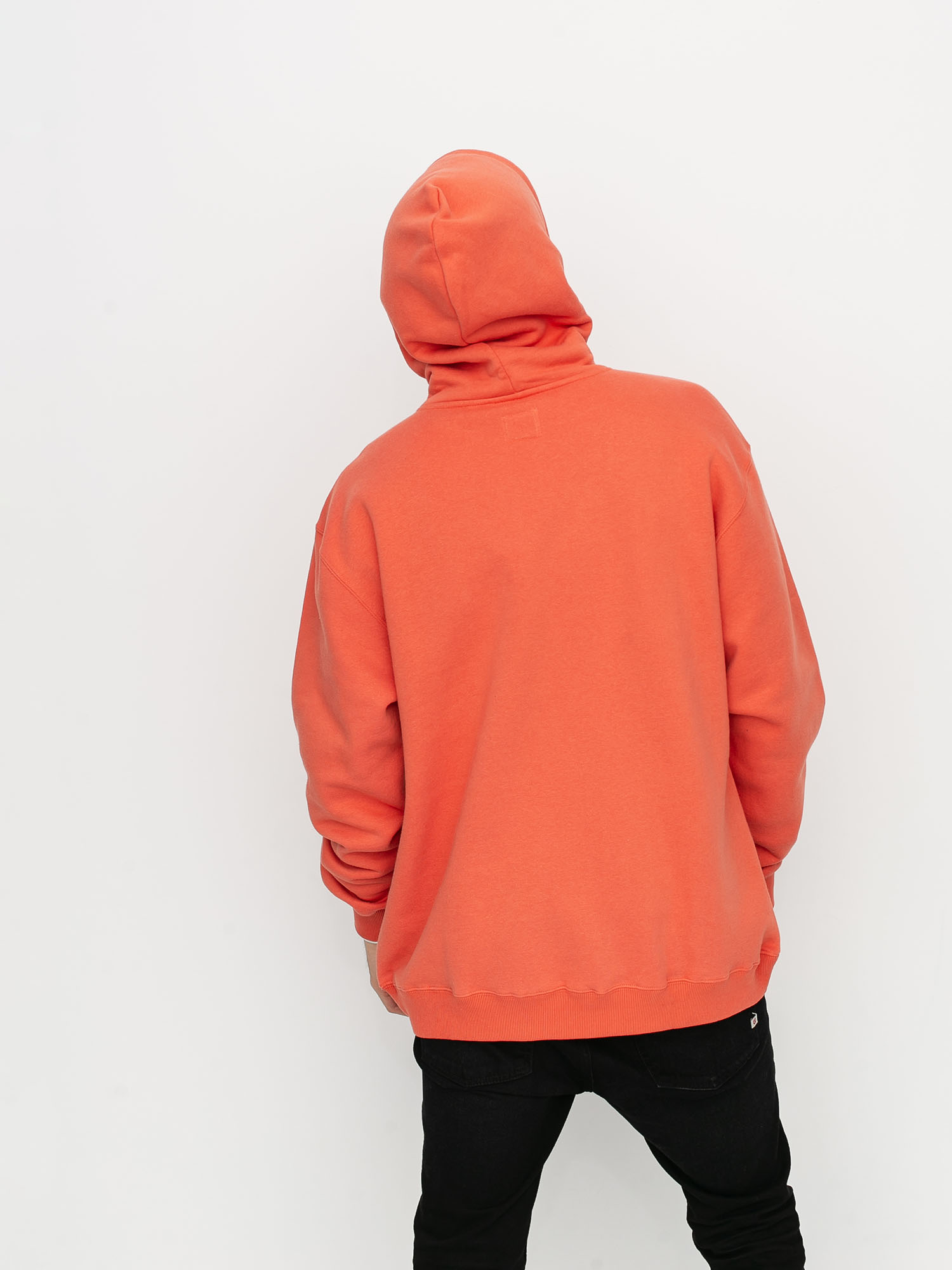 Hanorac cu glugă Brixton Crowd HD (coral)