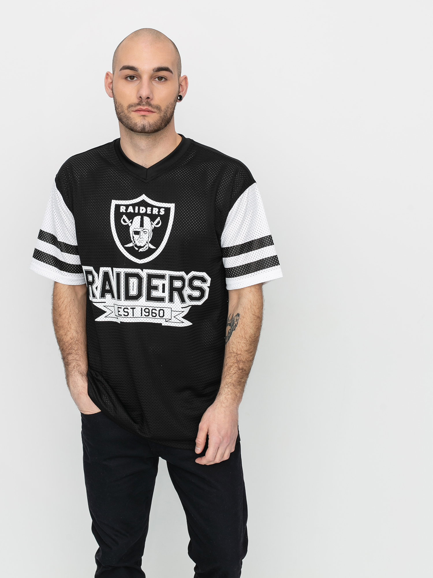 New Era Tricou Nfl Contrast Sleeve Oversized Oakland Raider (blk)
