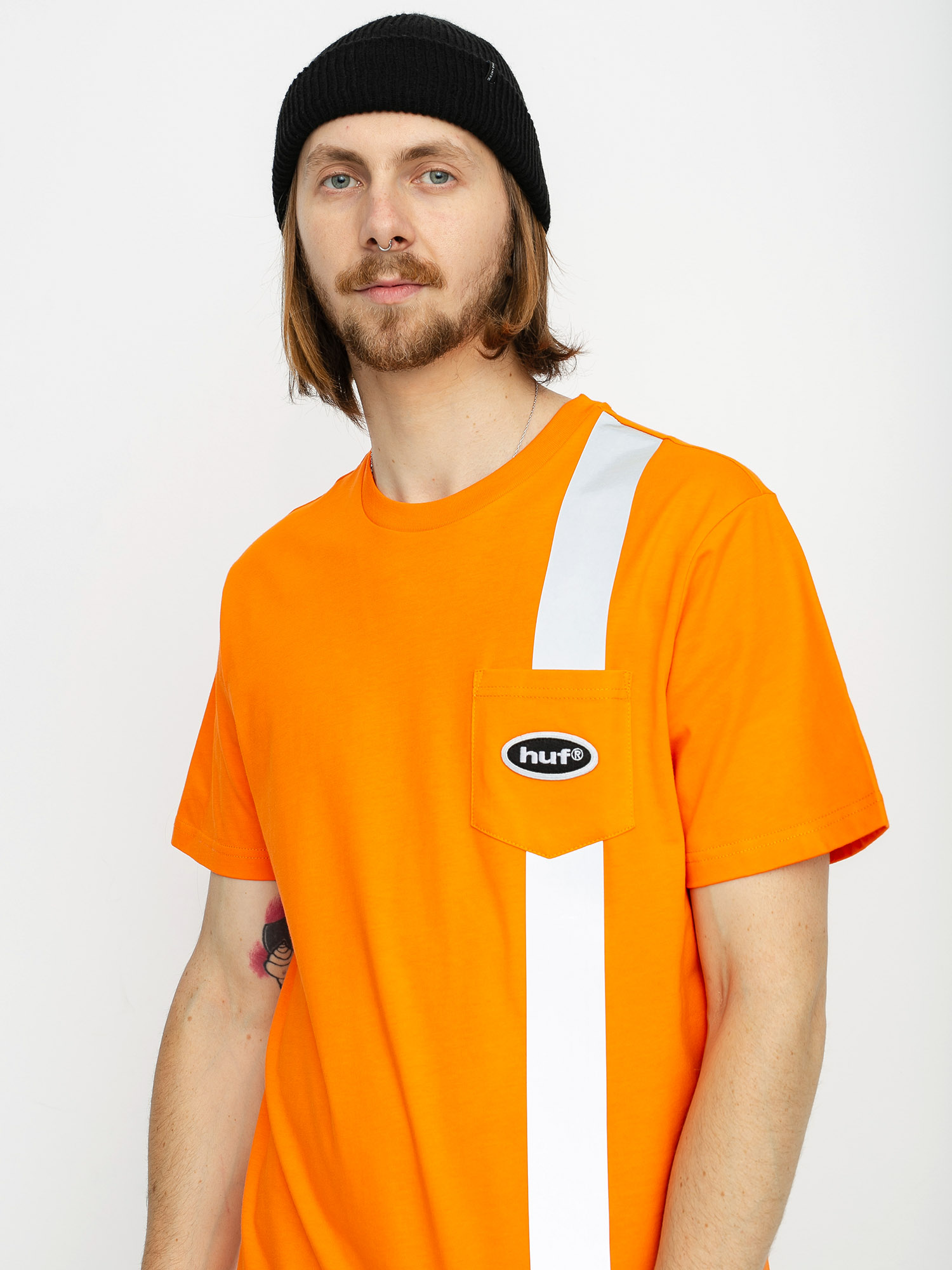 Tricou HUF Safety Pocket (safety orange)