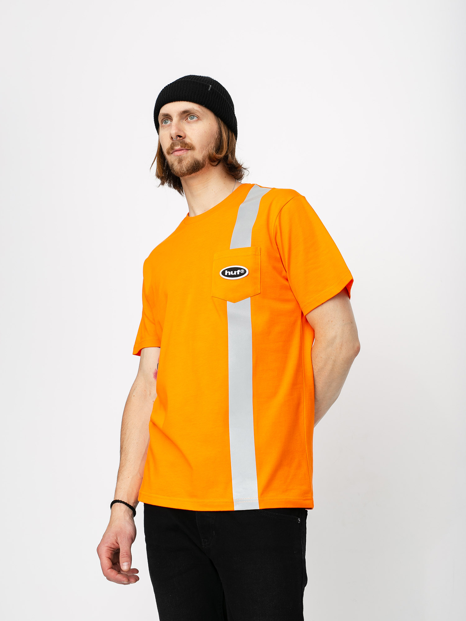 Tricou HUF Safety Pocket (safety orange)