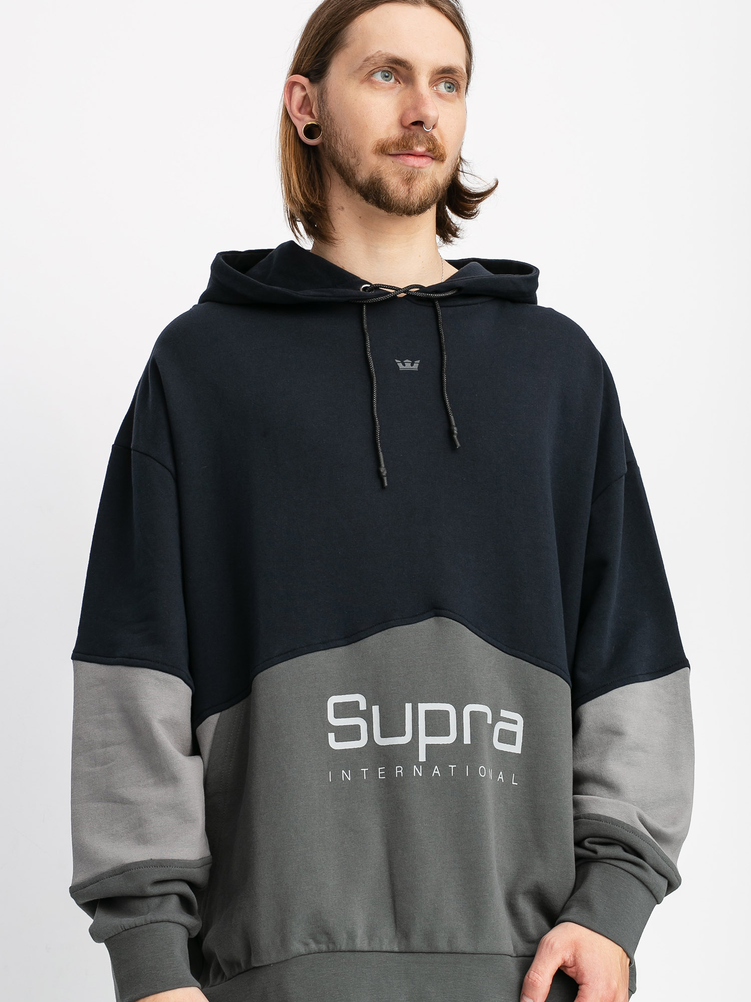 Supra Hanorac cu glugă 92 Fleece HD (black grey)