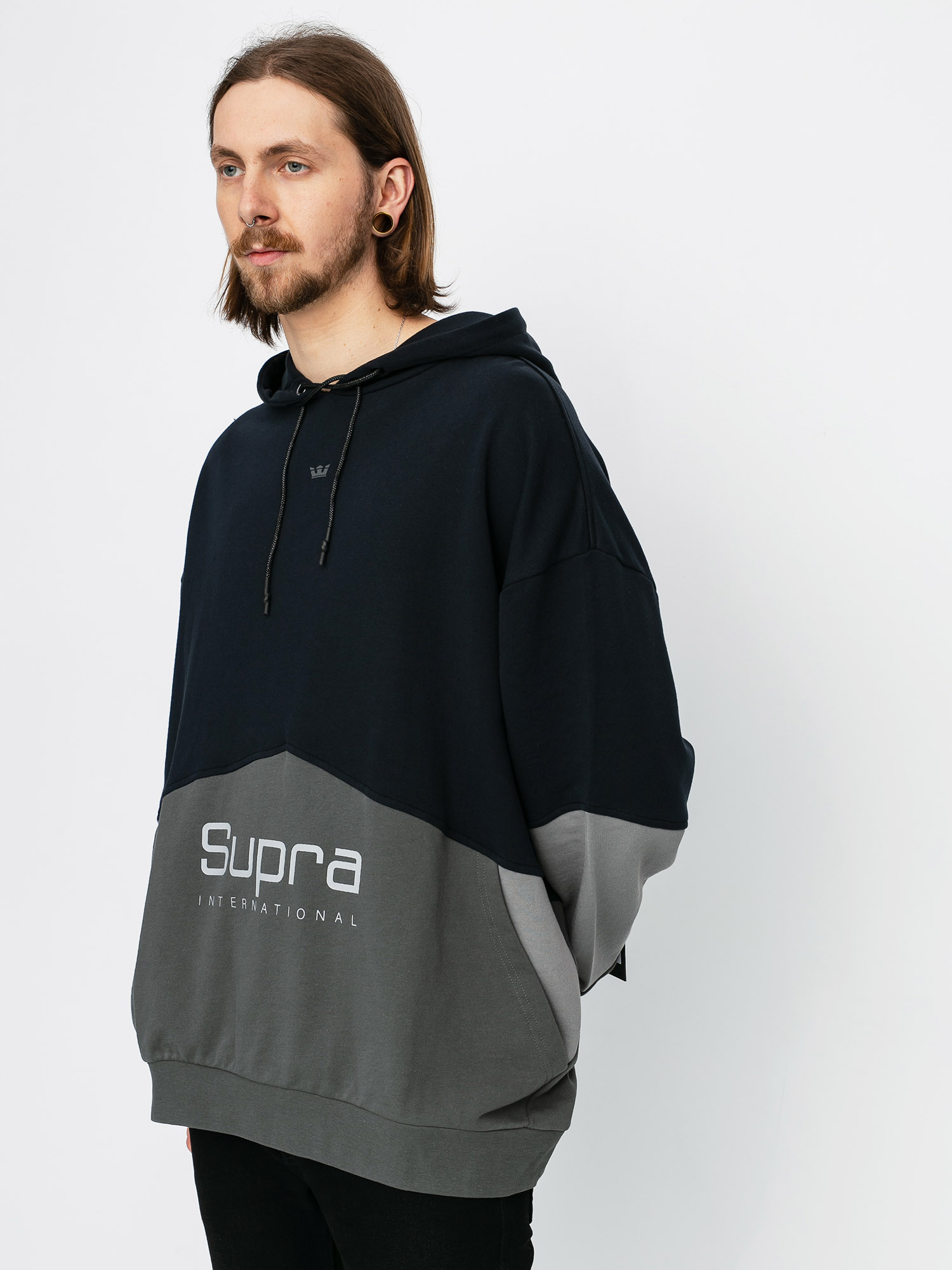 Supra Hanorac cu glugă 92 Fleece HD (black grey)