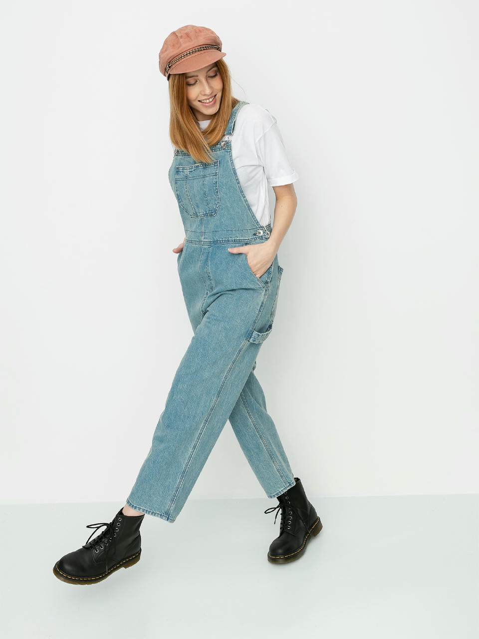 Pantaloni Brixton Christina Crop Overall Wmn (faded indigo)