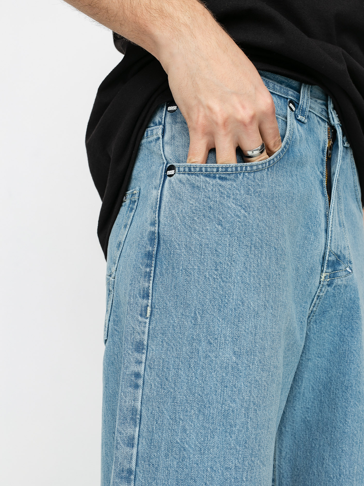 MassDnm Șort Slang Jeans (light blue)