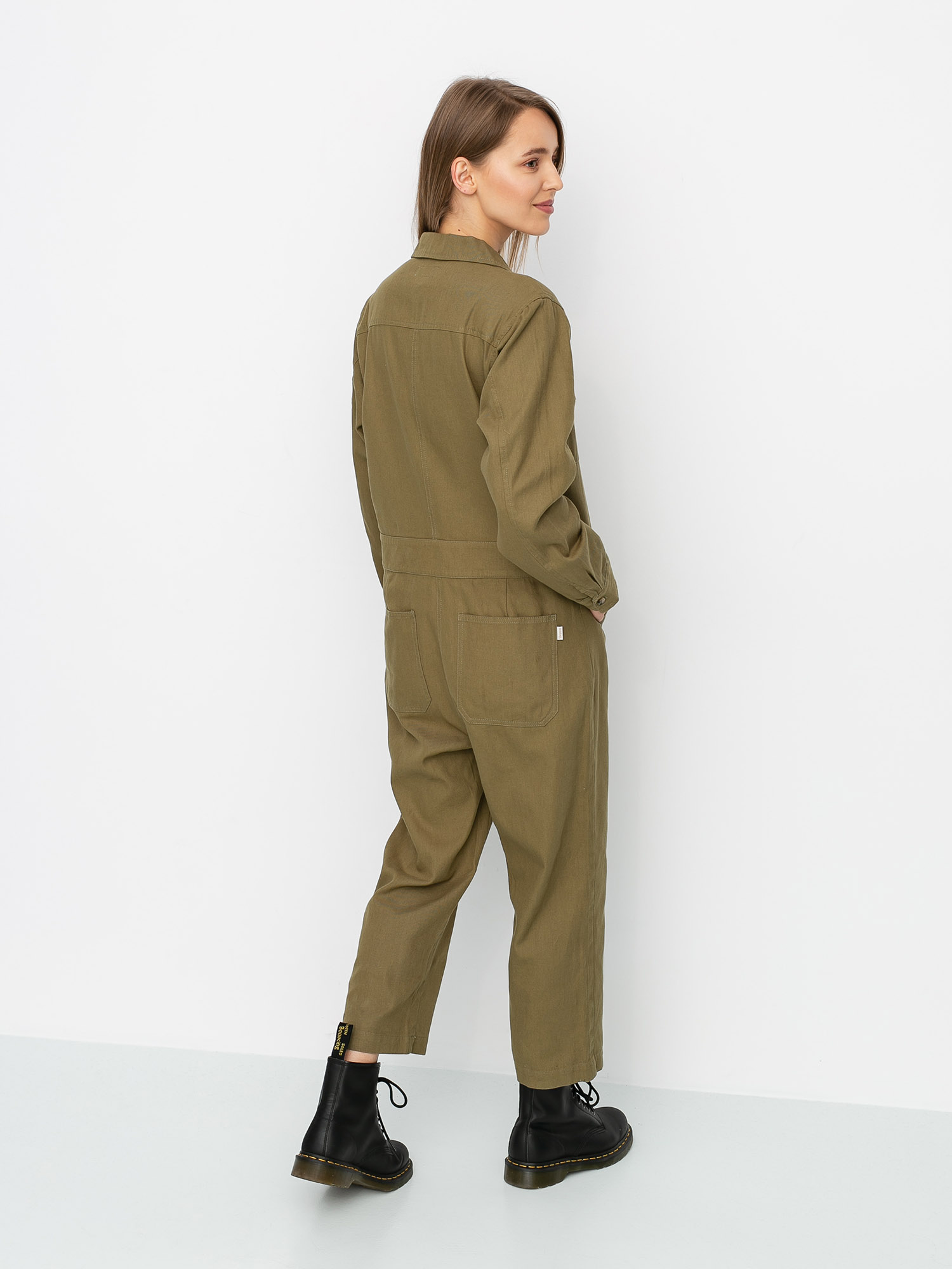 Pentru femei Costum schi Brixton Melbourne Crop Coverall (washed olive)