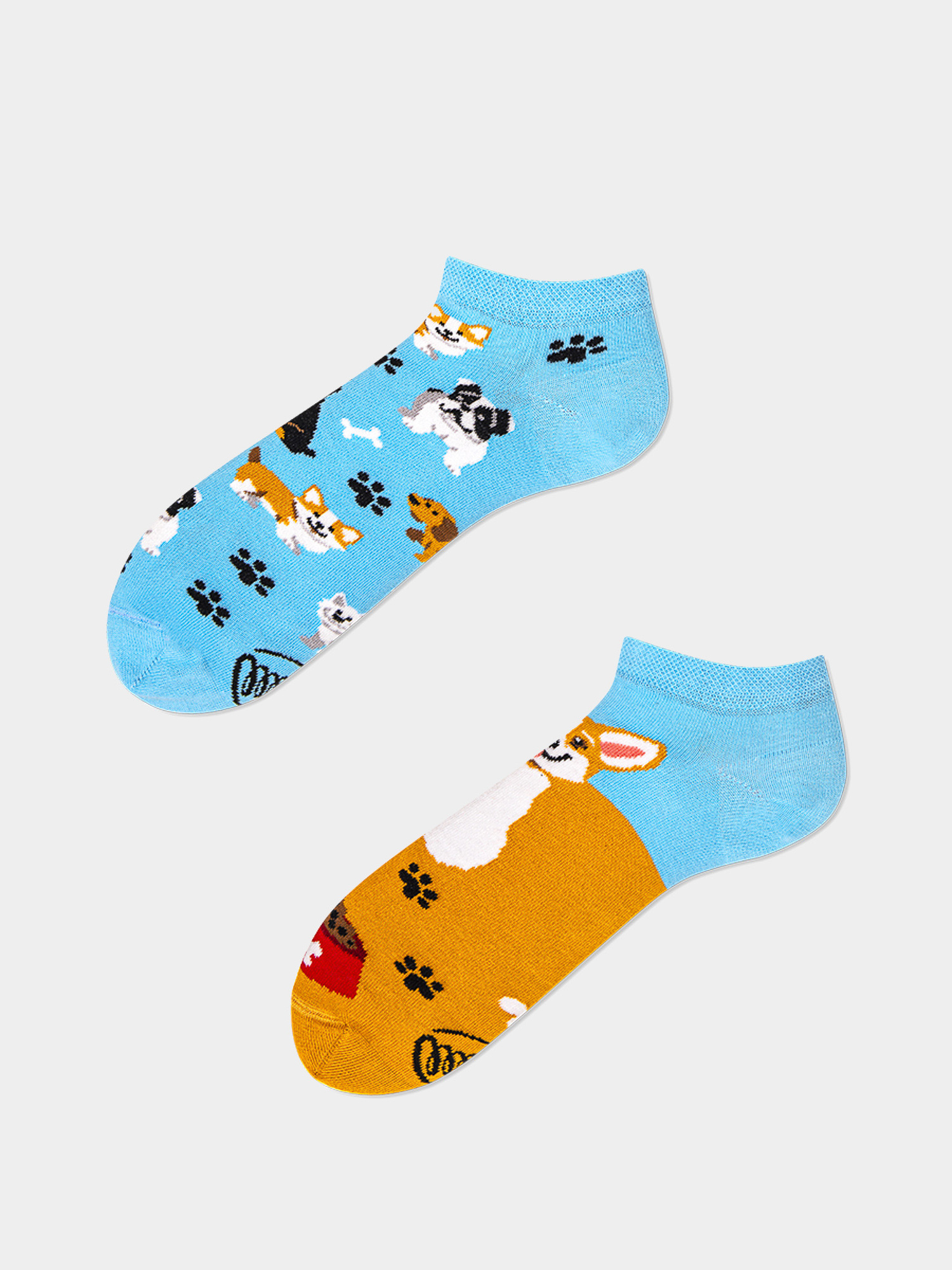Șosete Many Mornings Playful Dog Low (light blue/mustard)