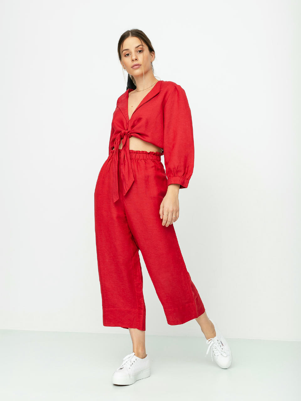 Pantaloni Brixton Luna Wmn (lava red)