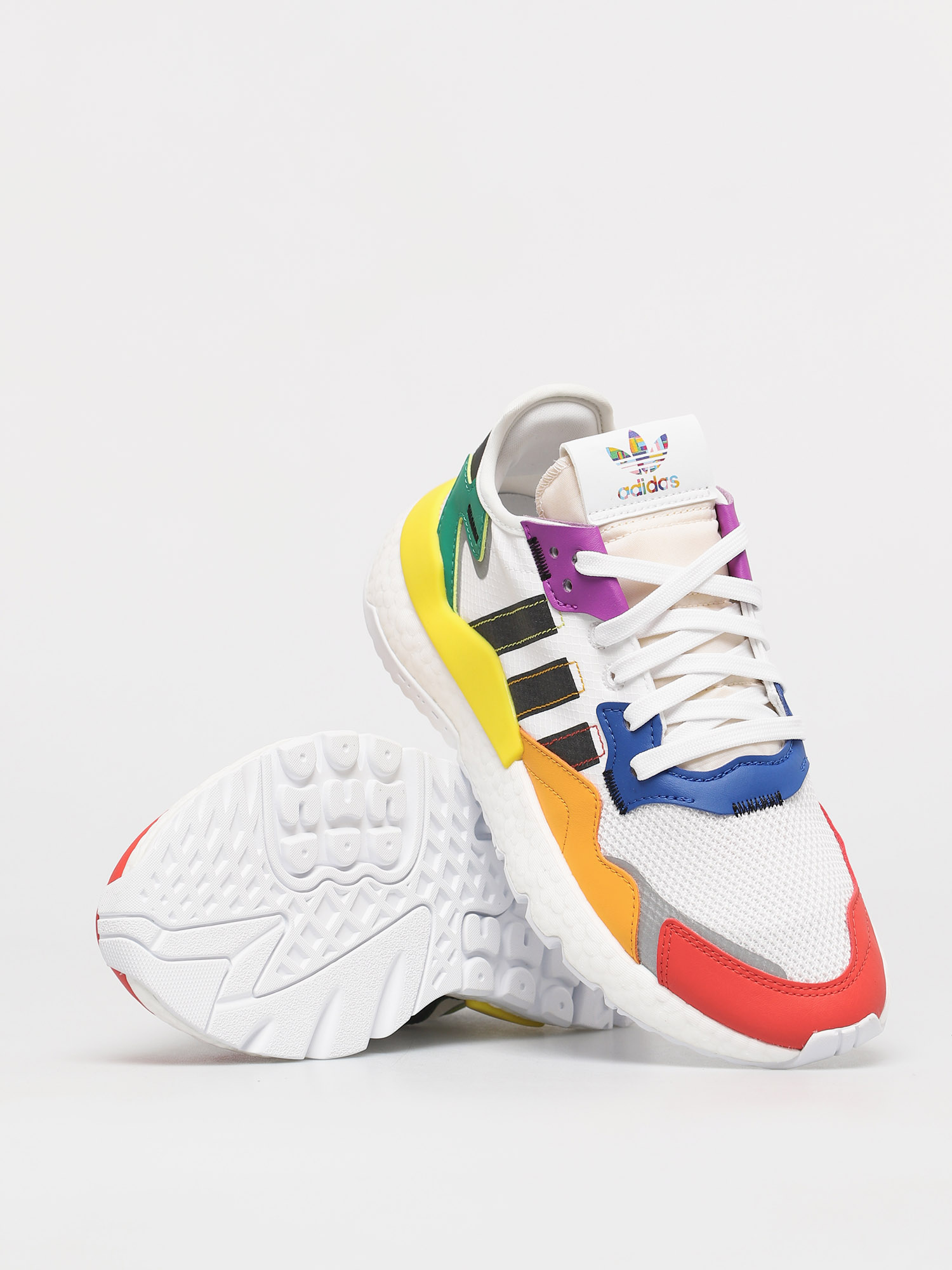 adidas Originals Pantofi Nite Jogger Pride (ftwr white/core black/silver met)