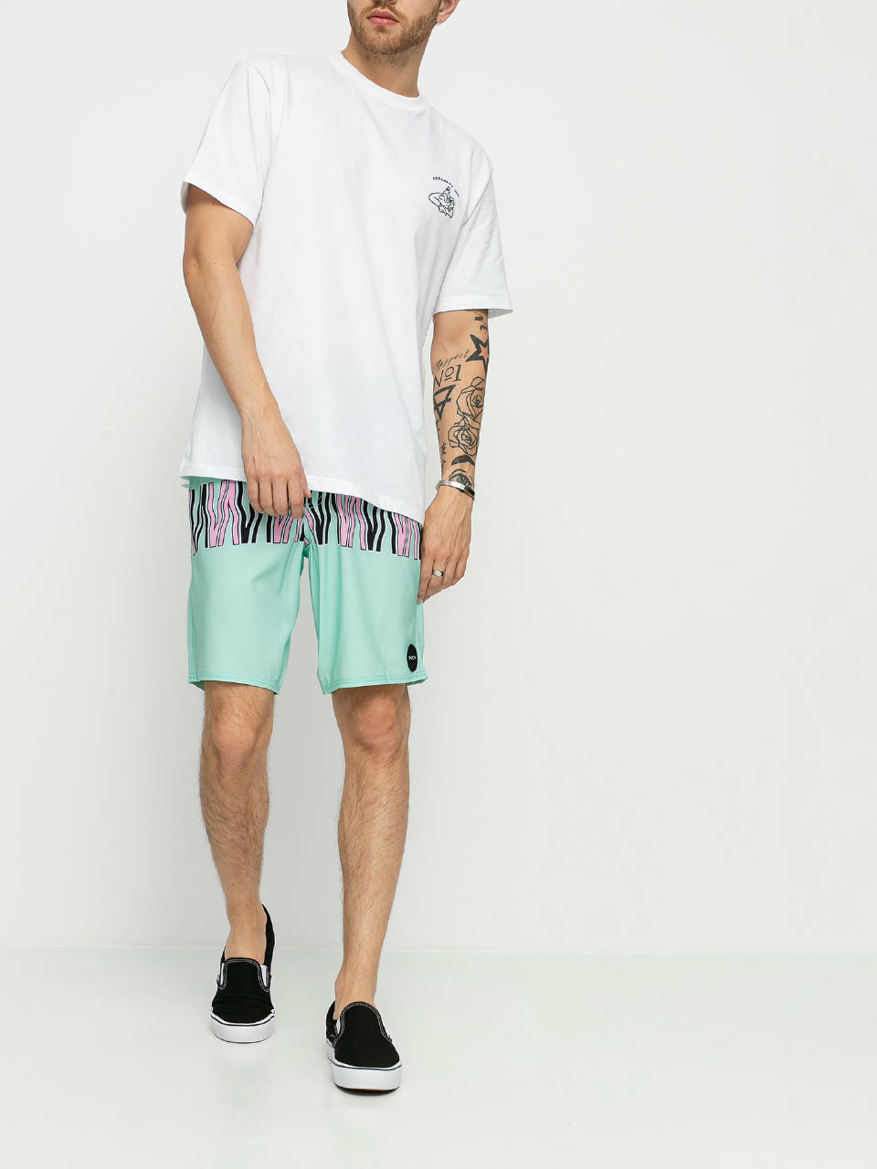 Șort pentru plajă RVCA Va Trunk Print (dusty aqua)