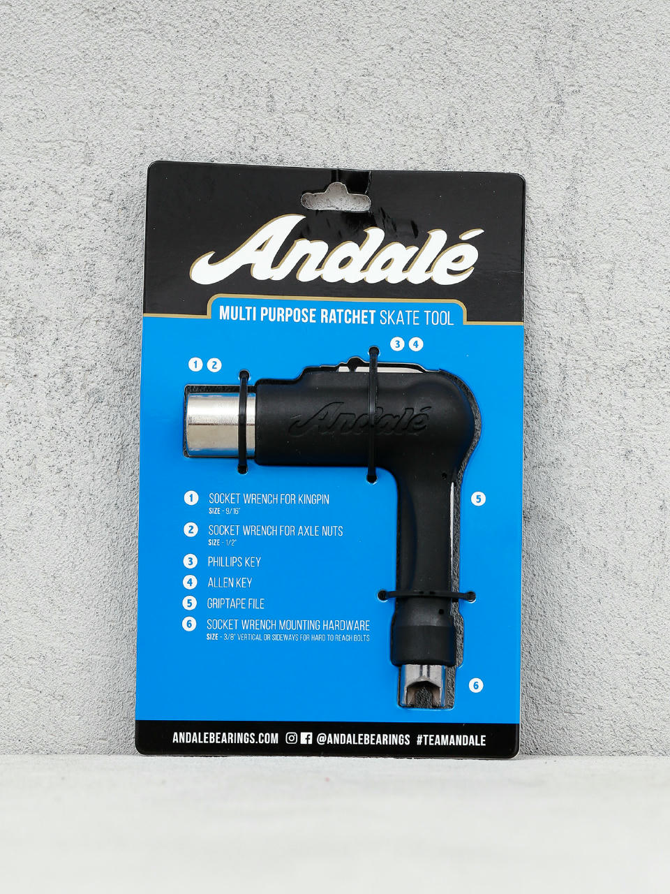 Cheie Andale Multi Purpose Ratchet Skate Tool (black)