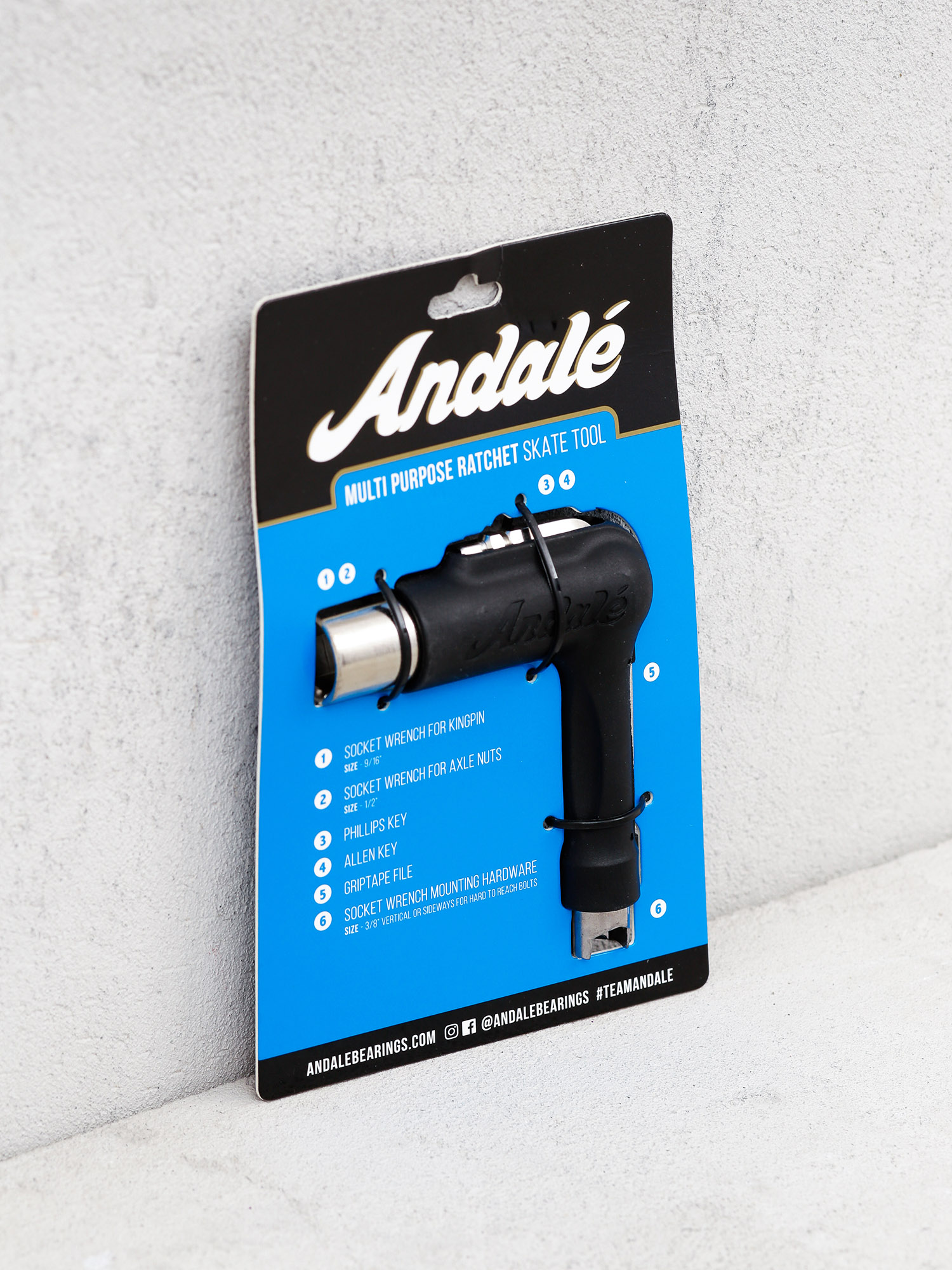 Cheie Andale Multi Purpose Ratchet Skate Tool (black)