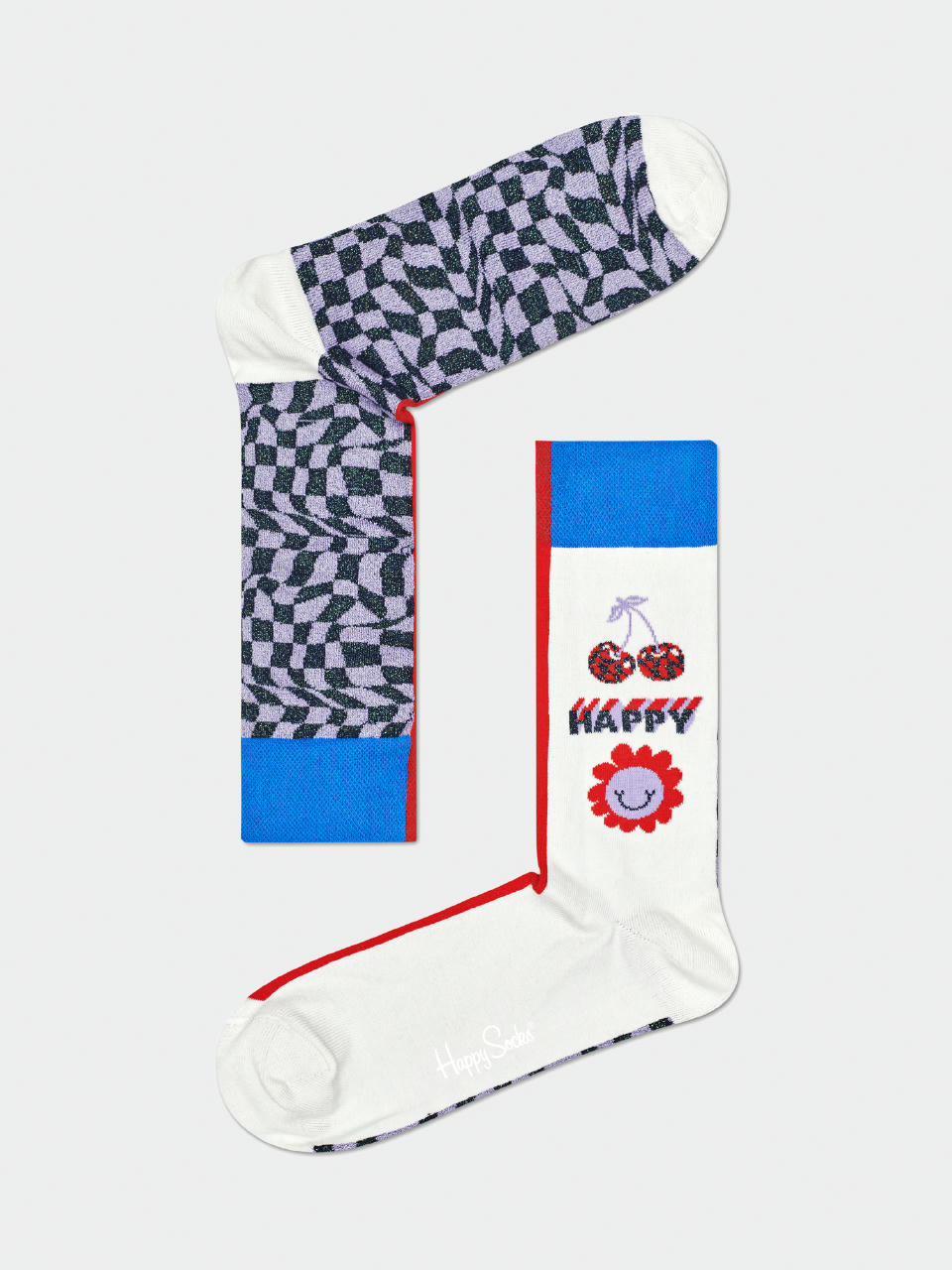 Șosete Happy Socks Half Half Allover Dots (white/multi)