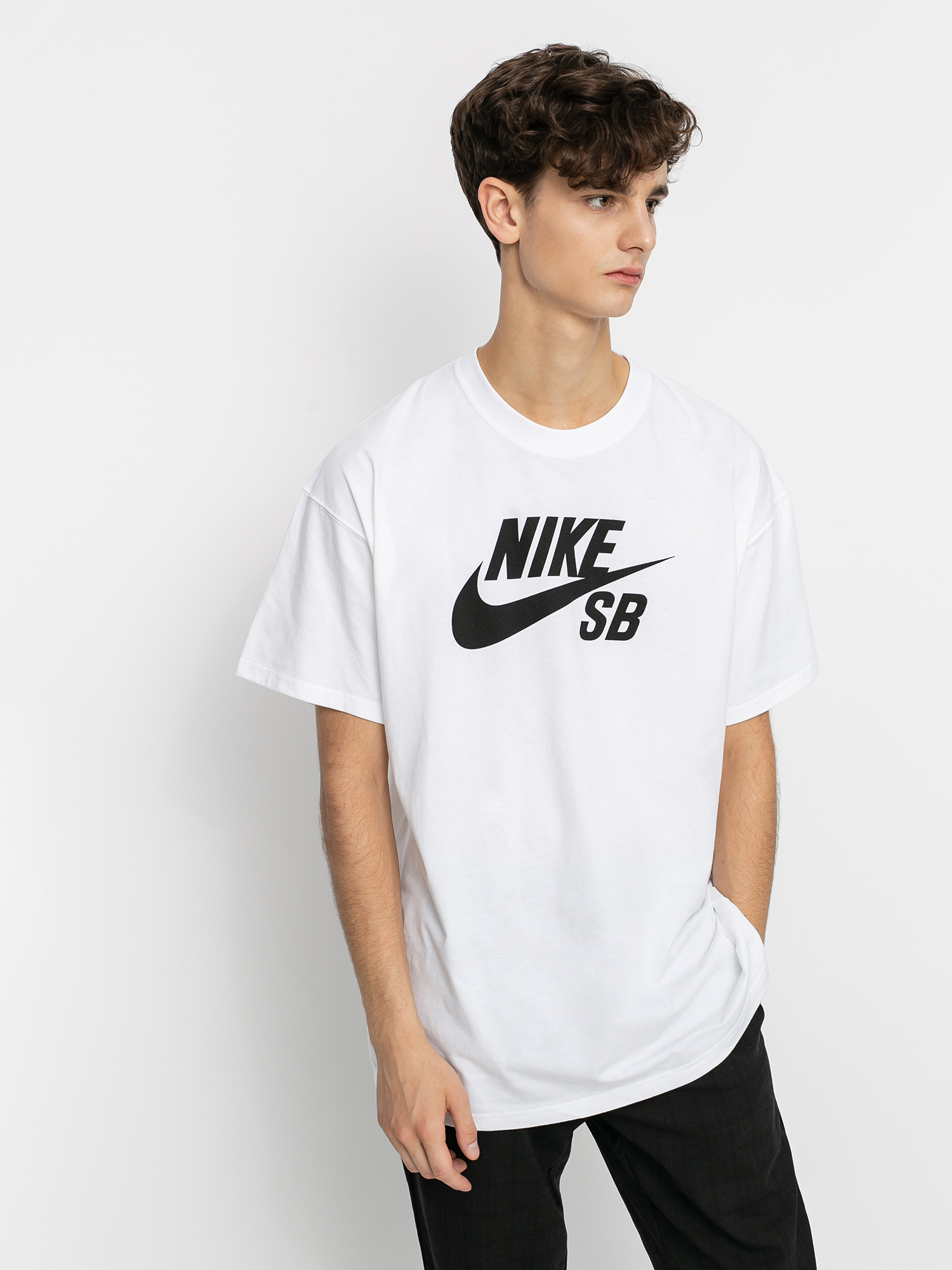 Tricou Nike SB Logo (white/black)