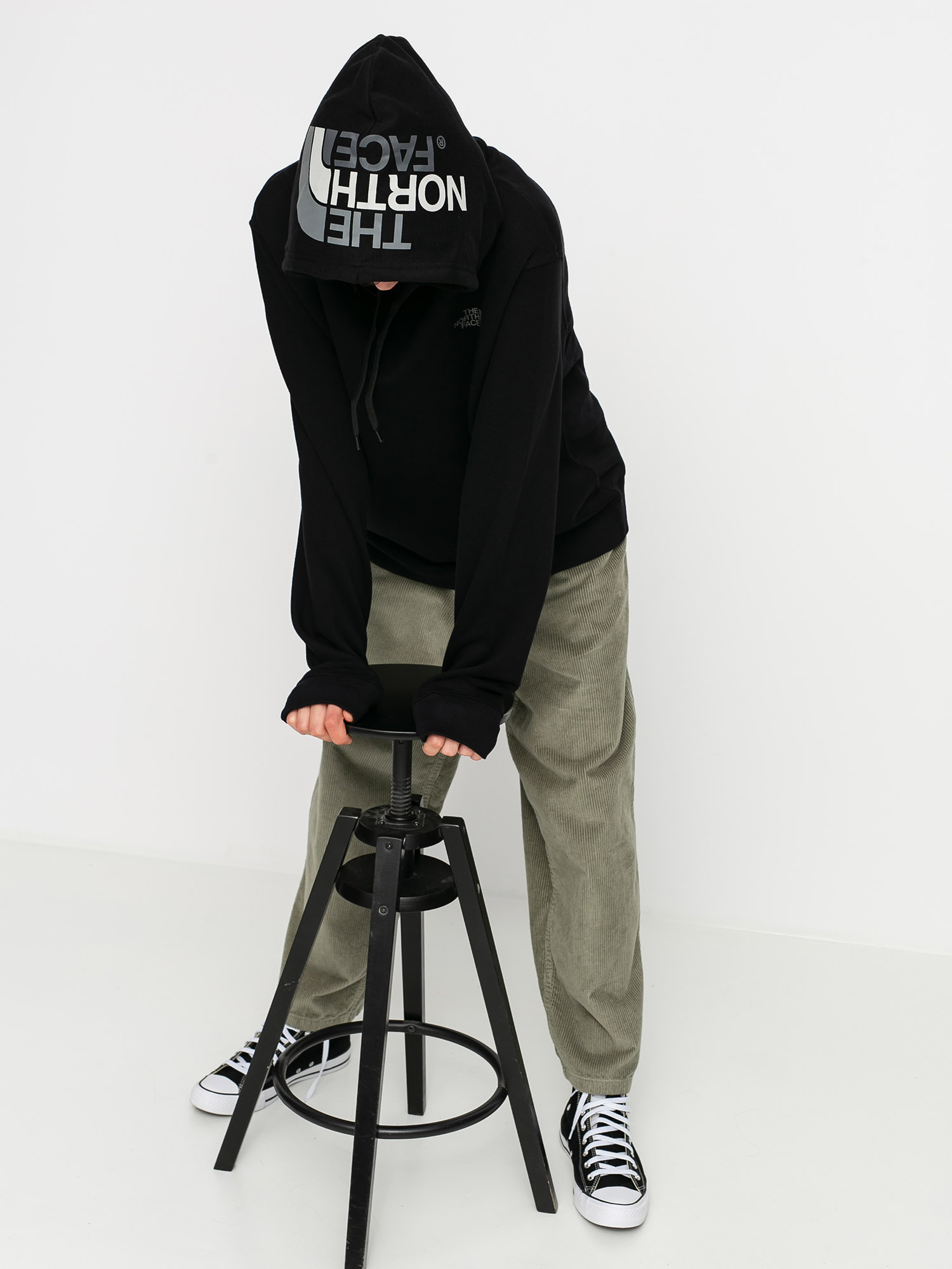 The North Face Hanorac cu glugă Seasonal Drew Peak HD (black/black)