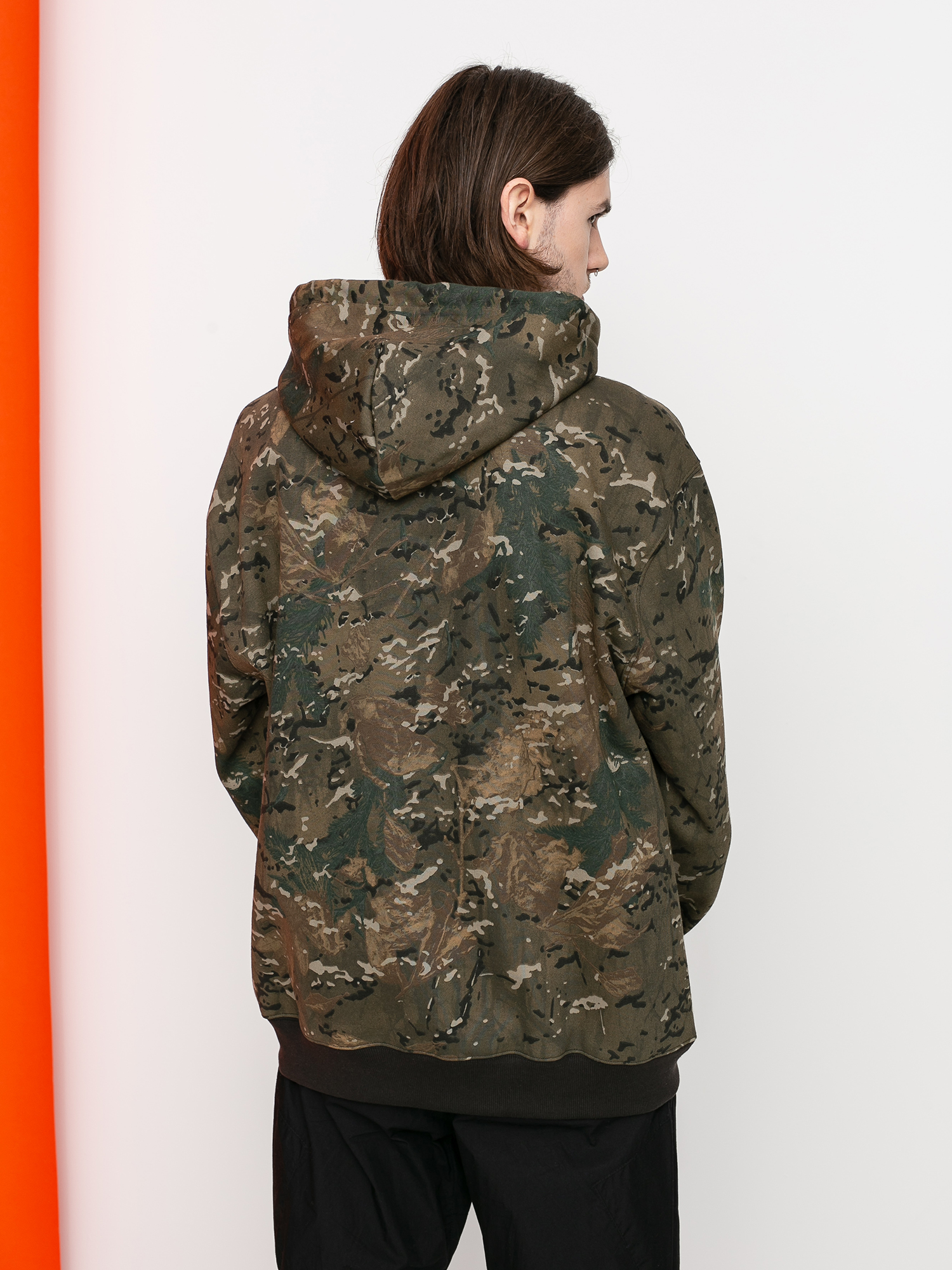 Hanorac cu glugă Carhartt WIP Carhartt HD (camo combi/safety orange)