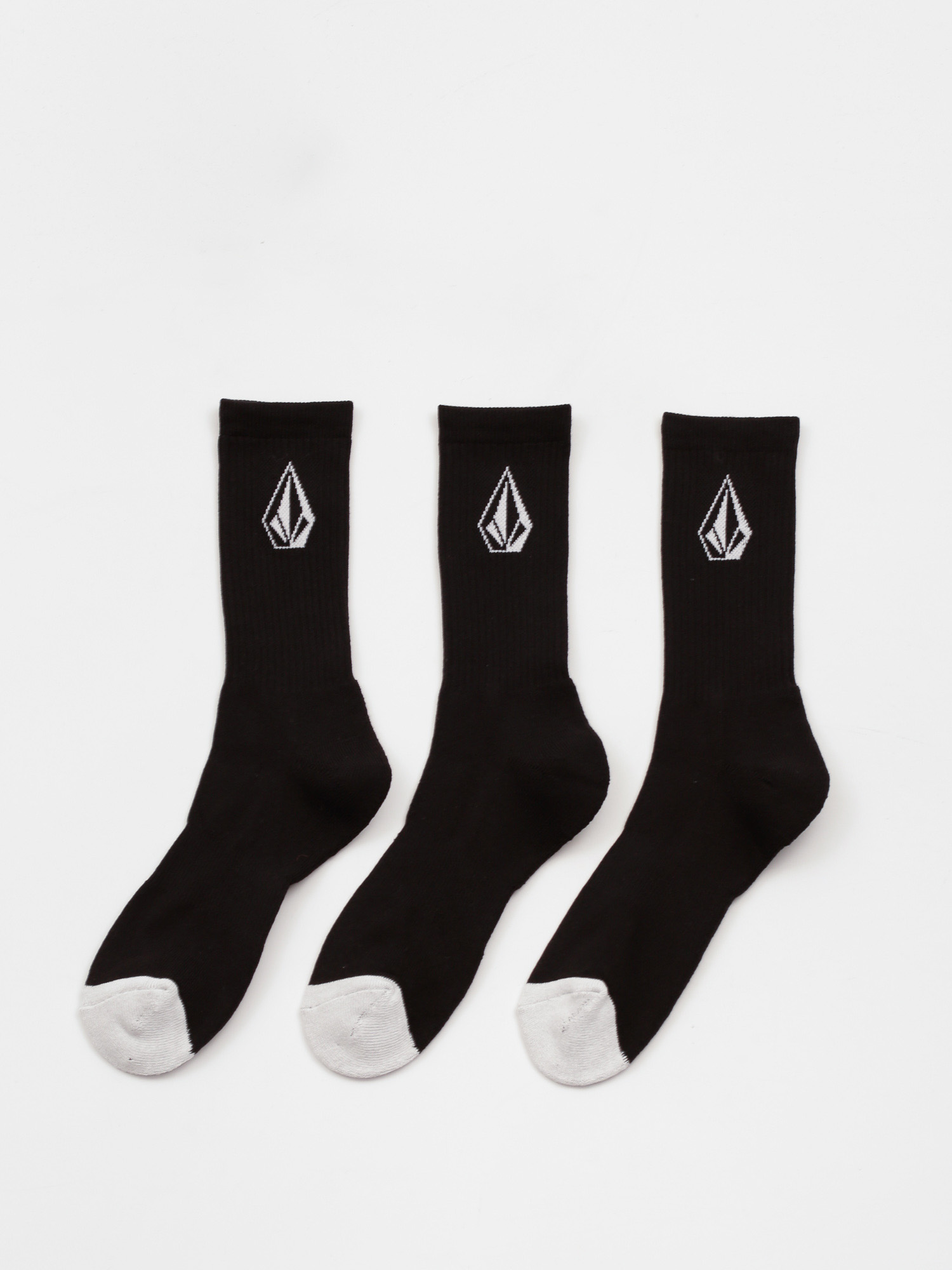 u0218osete Volcom Full Stone Sock 3Pk (black)