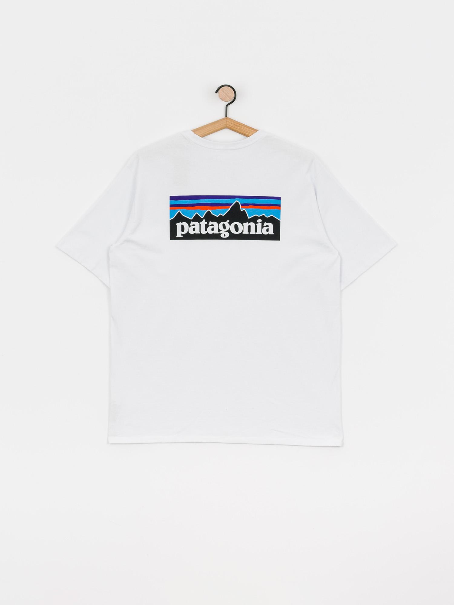 Tricou Patagonia P6 Logo Responsibili (white)