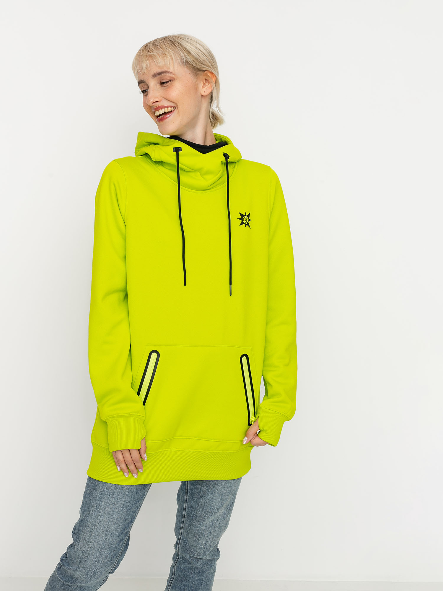 Pentru femei Hanorac termic Volcom Spring Shred HD (lime)