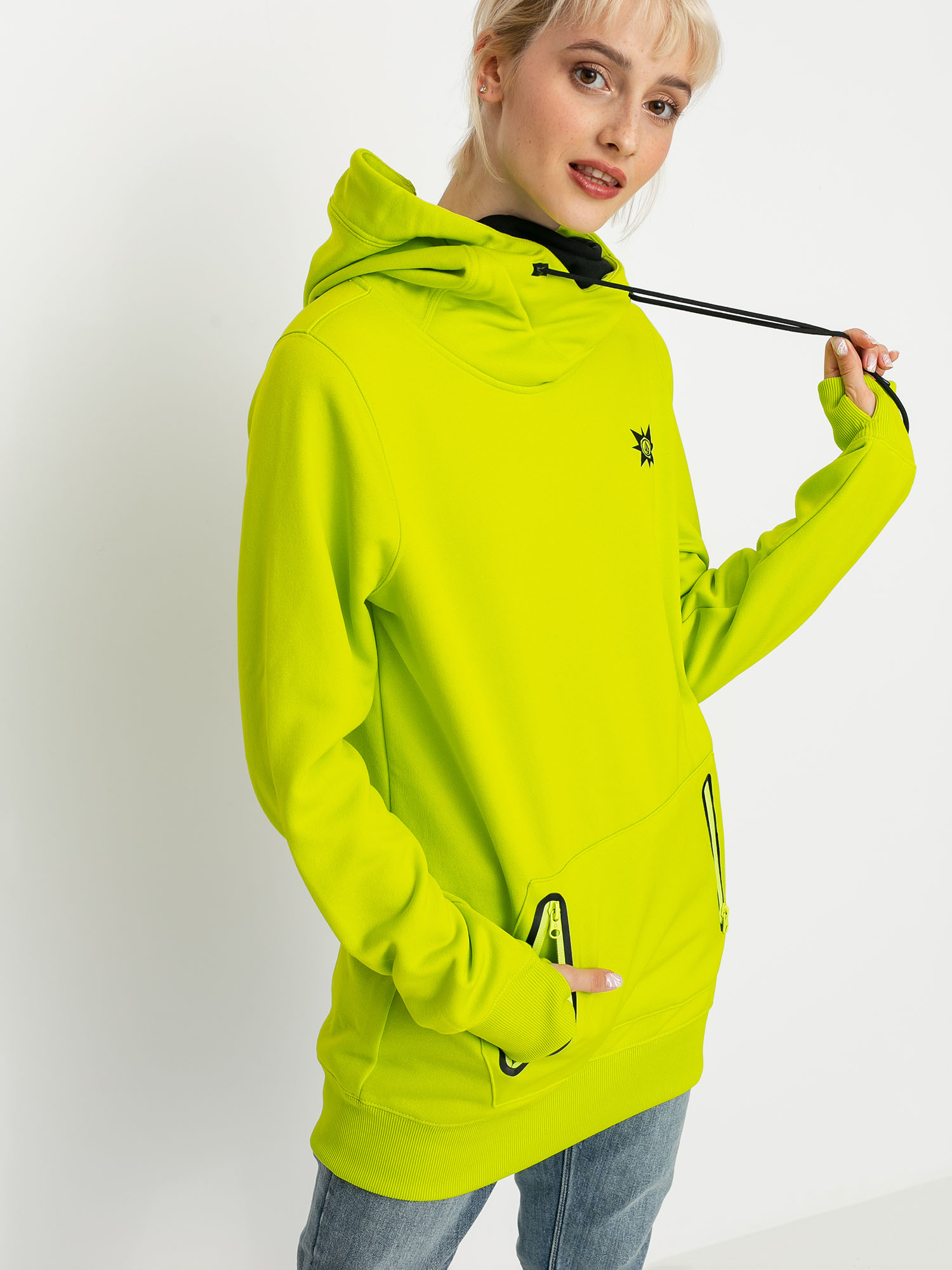 Pentru femei Hanorac termic Volcom Spring Shred HD (lime)