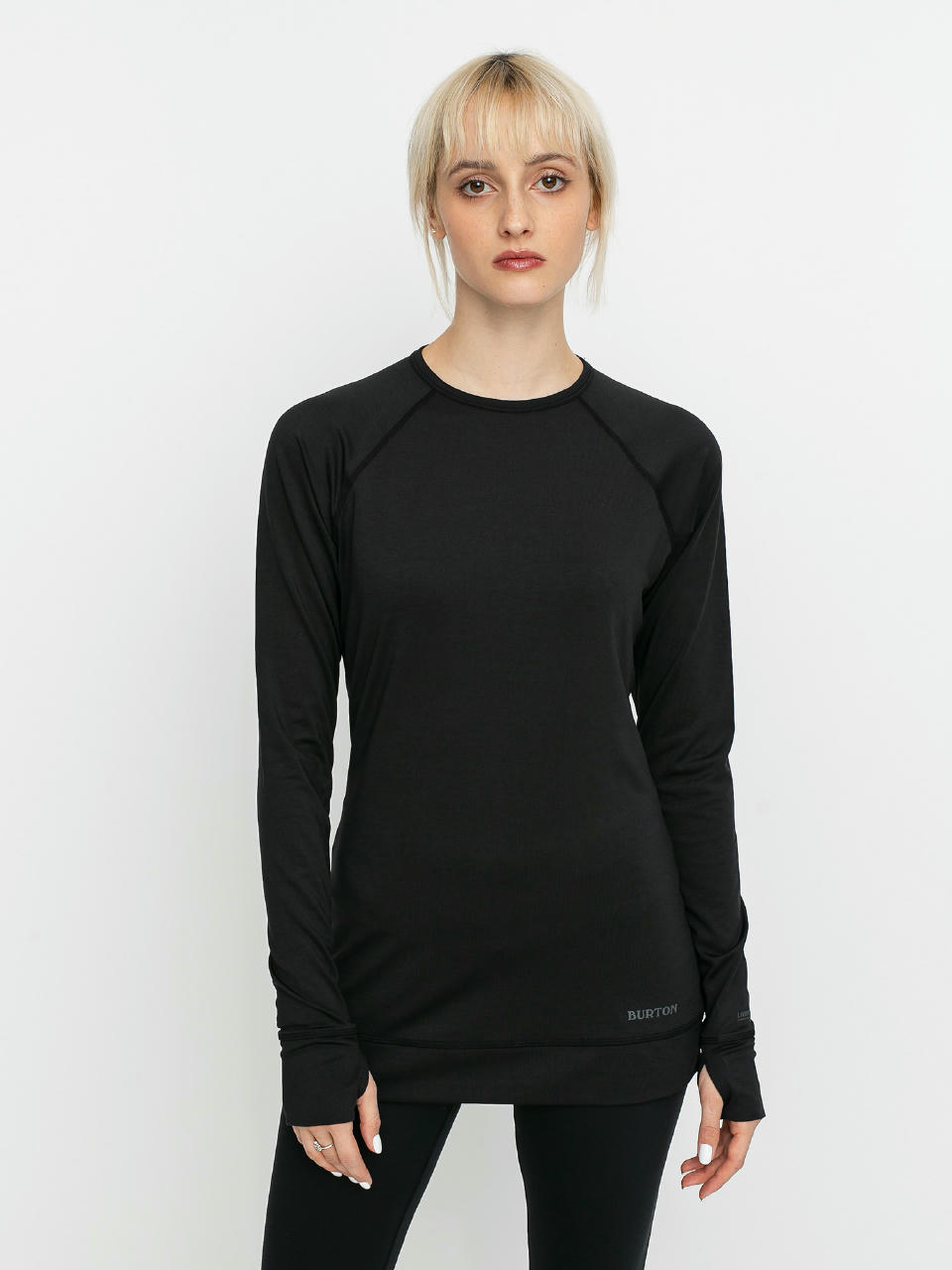 Pentru femei Tricou termic Burton Lightweight X Base Layer Crew (true black)