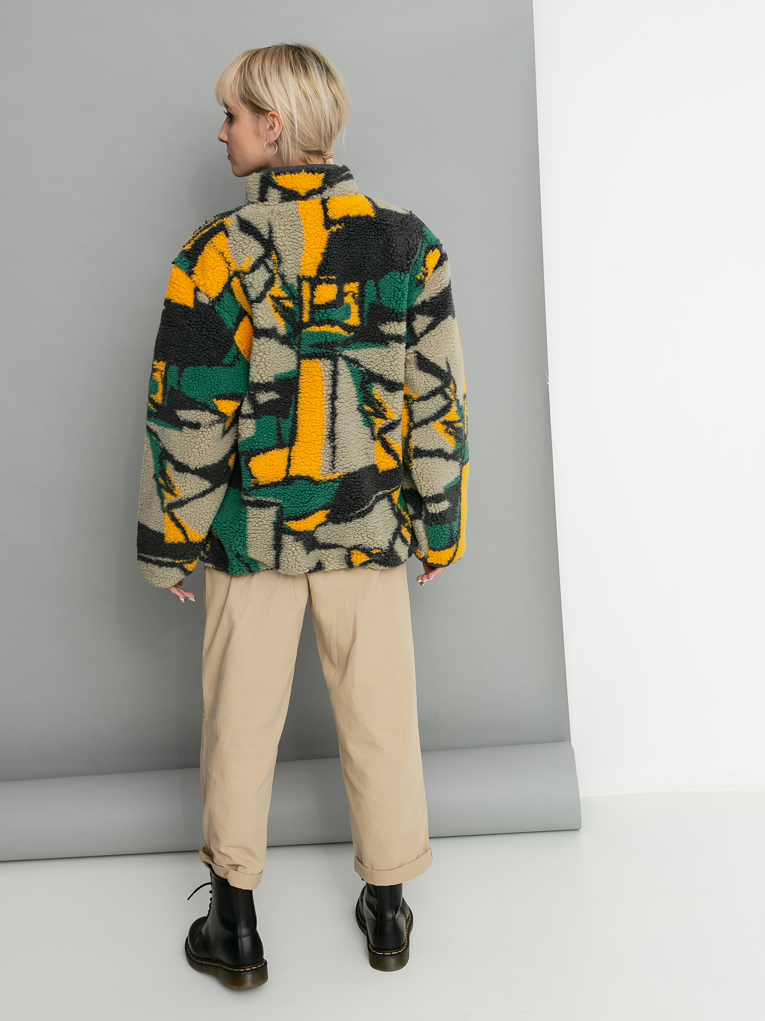 Pentru femei Stussy Hanorac din fleece Block Sherpa (multi)
