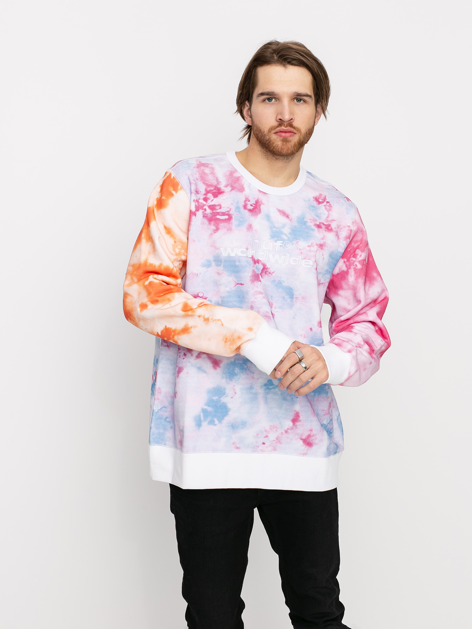 Hanorac HUF Euphoria Crewneck (plastic pink)