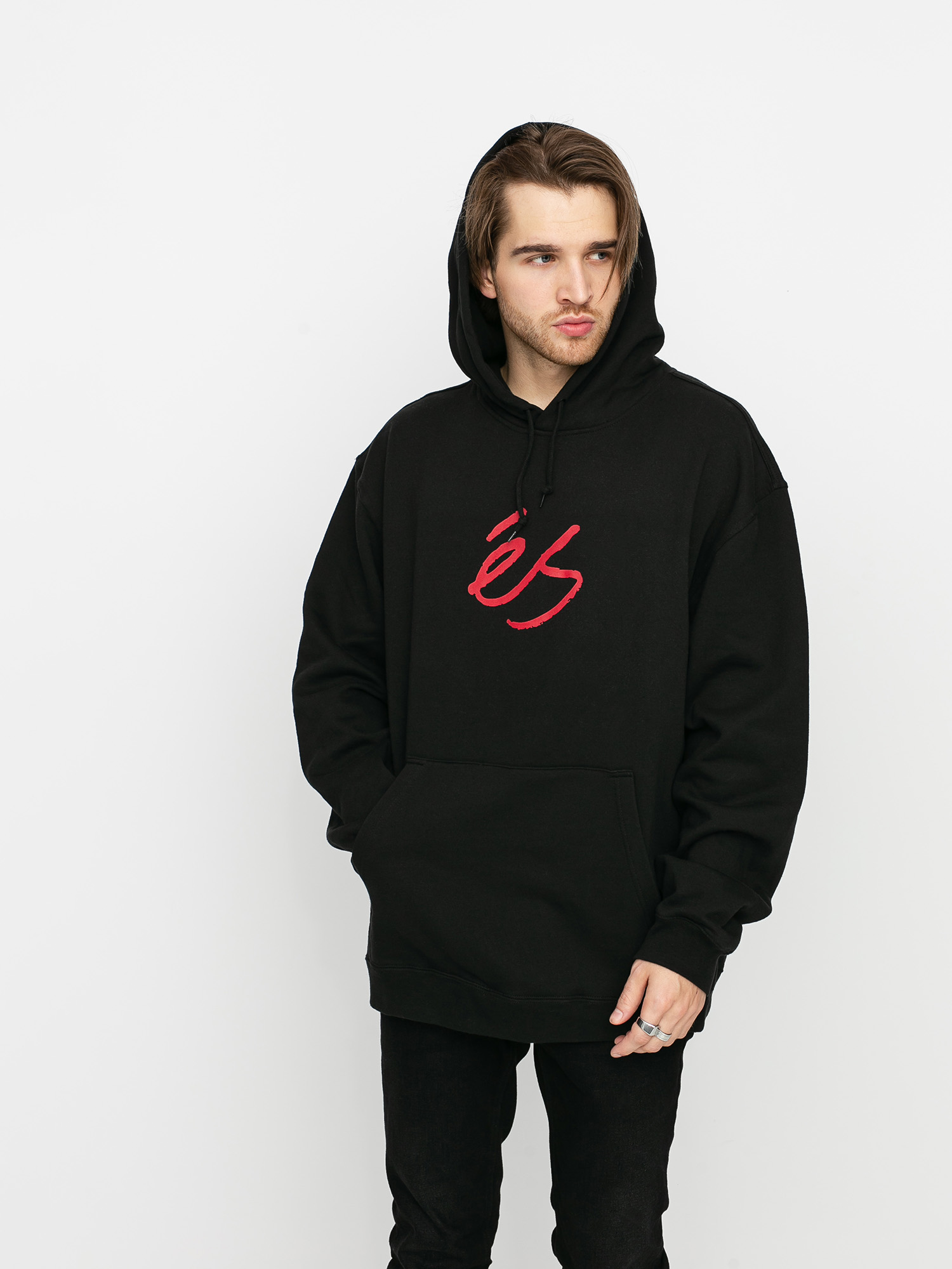 Hanorac cu glugu0103 eS Script HD (black)