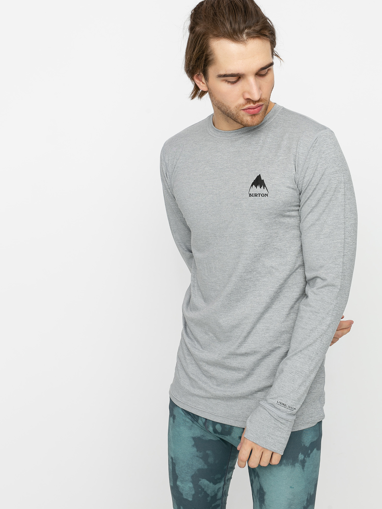 Tricou termic Burton Lightweight X Base Layer (gray heather)