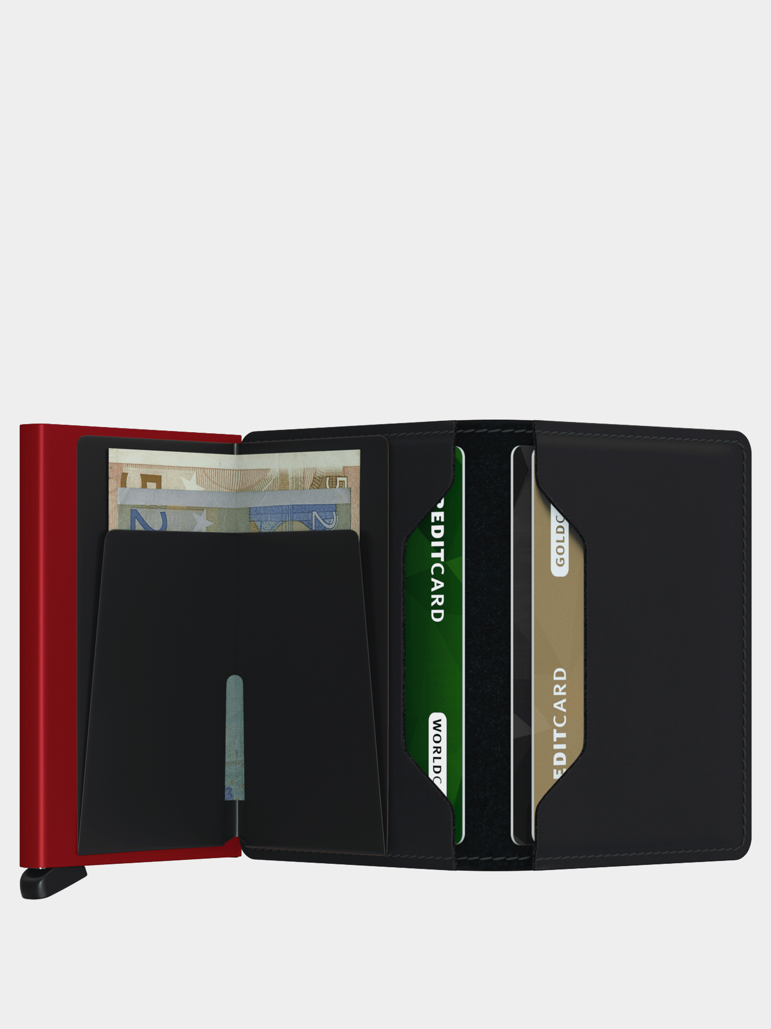 Portofel Secrid Slimwallet (matte black/red)