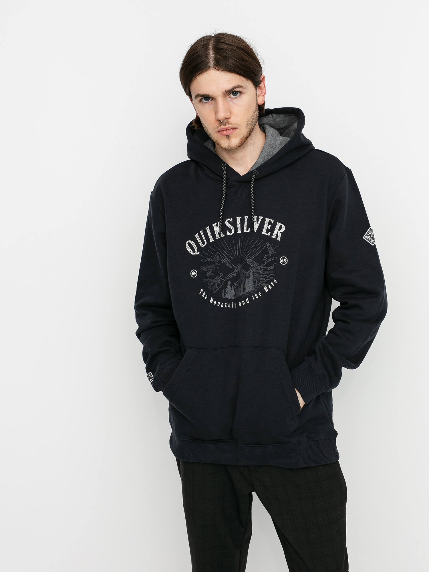 Pentru bărbați Hanorac termic Quiksilver Big Logo Snow HD (true black)